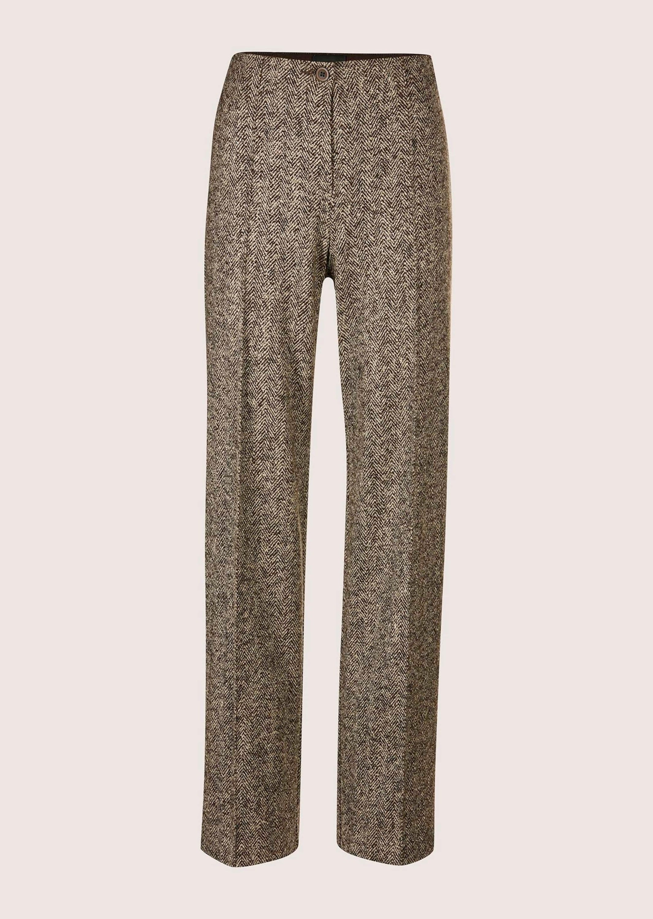 MADELEINE Bügelfaltenhose "Palazzohose Palazzohose mit weitem Bein" Hose mit weitem Bein und Biese