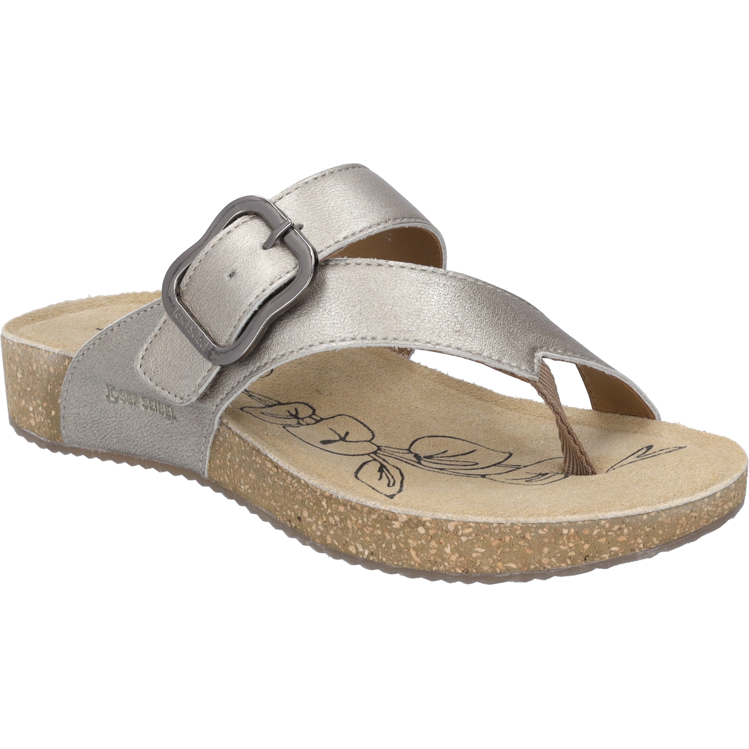 JOSEF SEIBEL Damen Zehentrenner "Tonga 77, cristal", Gr. 41, beige, Obermaterial: 100% Rindsleder Leather cow., Schuhe