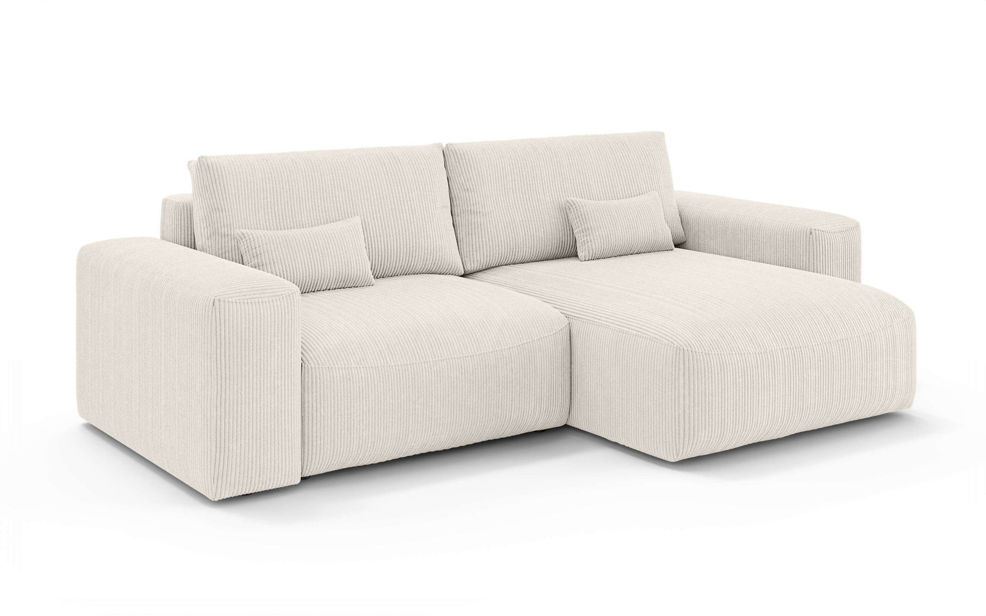 OTTO home Ecksofa »MATTS Schlafsofa mit Bettkasten, Maße B/T/H: 265/159/89 cm«, L-Form mit Recamiere rechts oder links, hoher Sitzkomfort