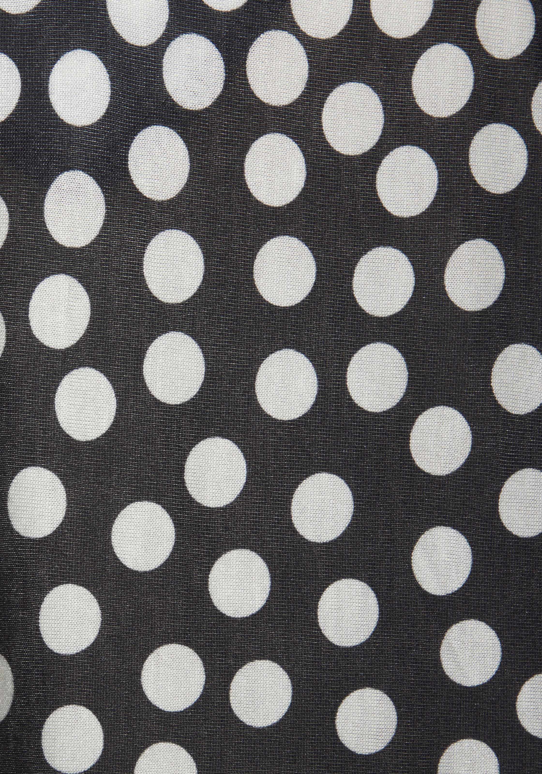 LASCANA Langarmshirt, mit kleinem Ausschnitt, Jerseyshirt, Dot-Print