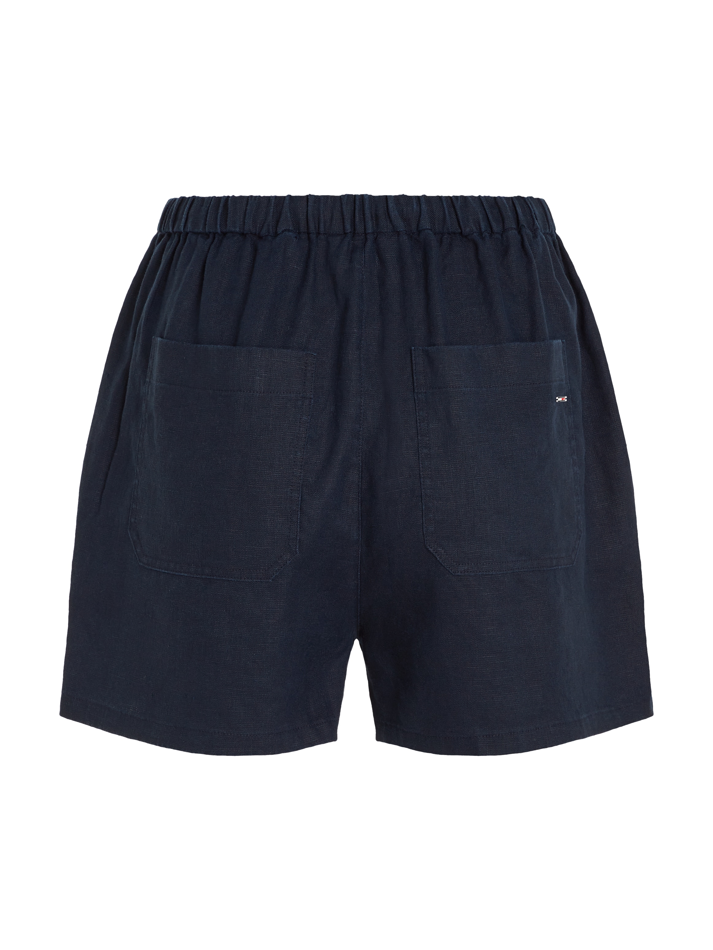 Tommy Hilfiger Shorts »PULL ON CASUAL LINEN SHORT«, mit Logostickerei