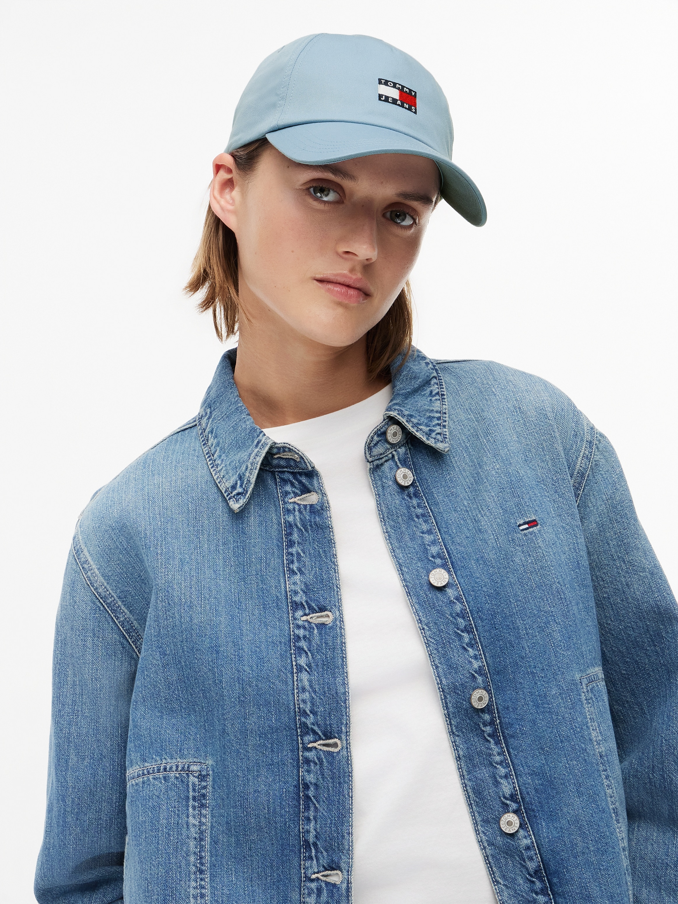 Tommy Jeans Baseball Cap »TJW HERITAGE CORE 5 PANEL CAP« Logoprägung, Klemmverschluss UNISEX