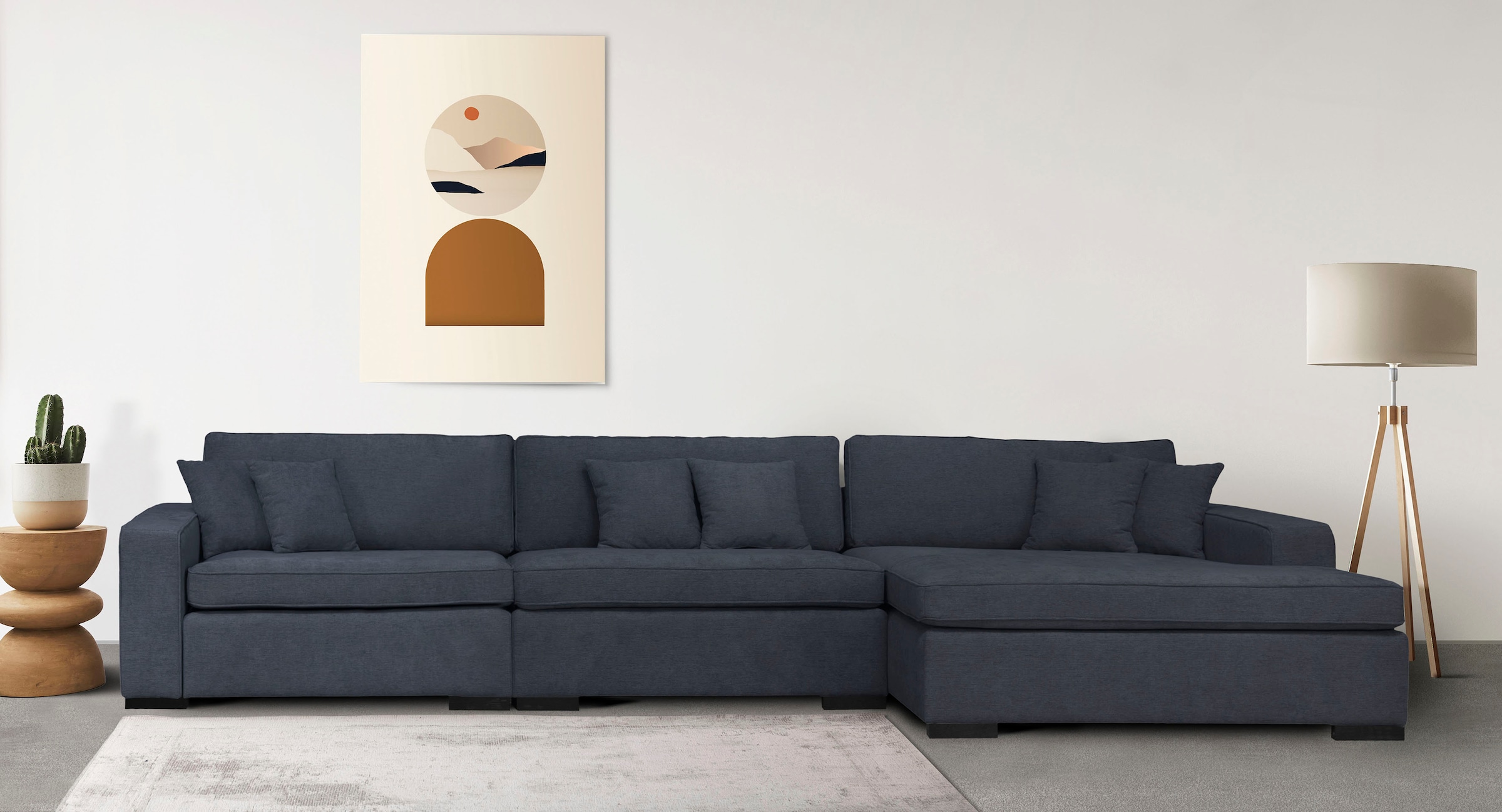 Home affaire Sofa-Eckelement "Skara XXL L-Form", Lounge-Sofa XXL mit Federk günstig online kaufen