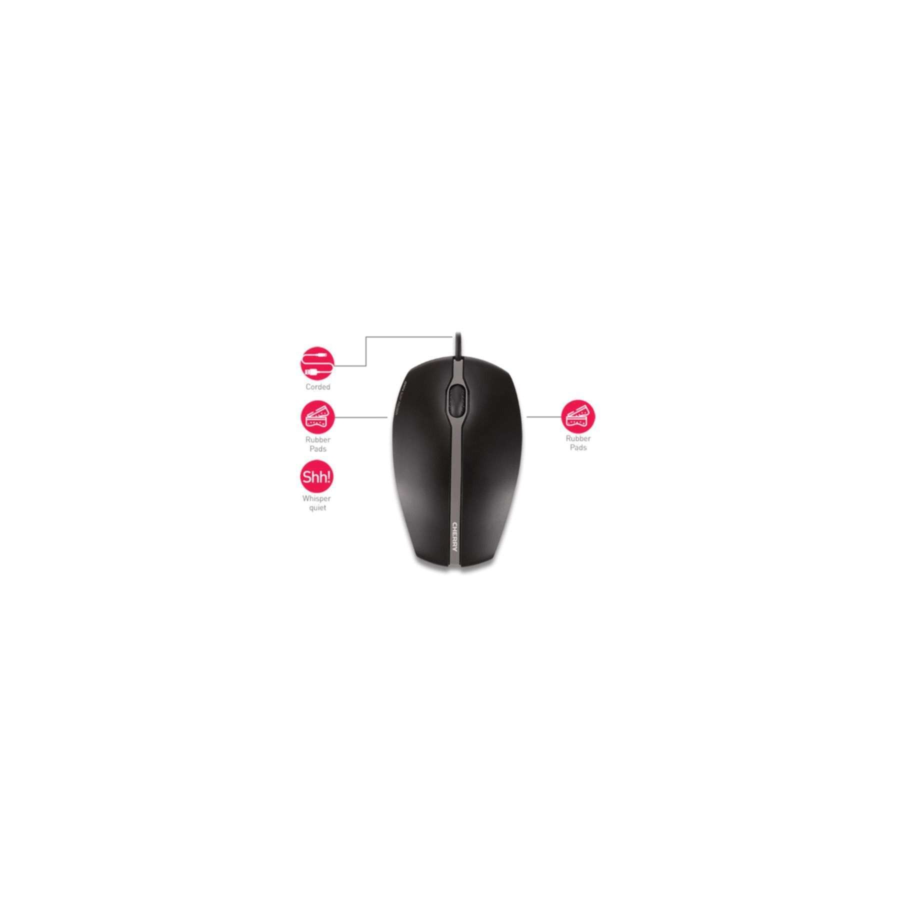 Cherry Maus »GENTIX SILENT Kabelgebundene Maus, Schwarz, USB«