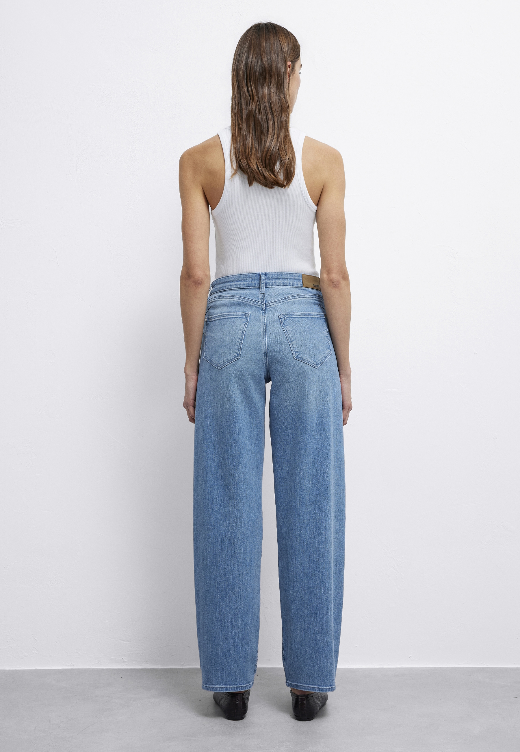 Weite Jeans MAVI "LEILA", Damen, Gr. 32, Länge 30, lt blau glam, 86% Baumwolle, 12% Polyester, 2% Elastan, loose fit normal, Jeans, Baggy Jeans 3
