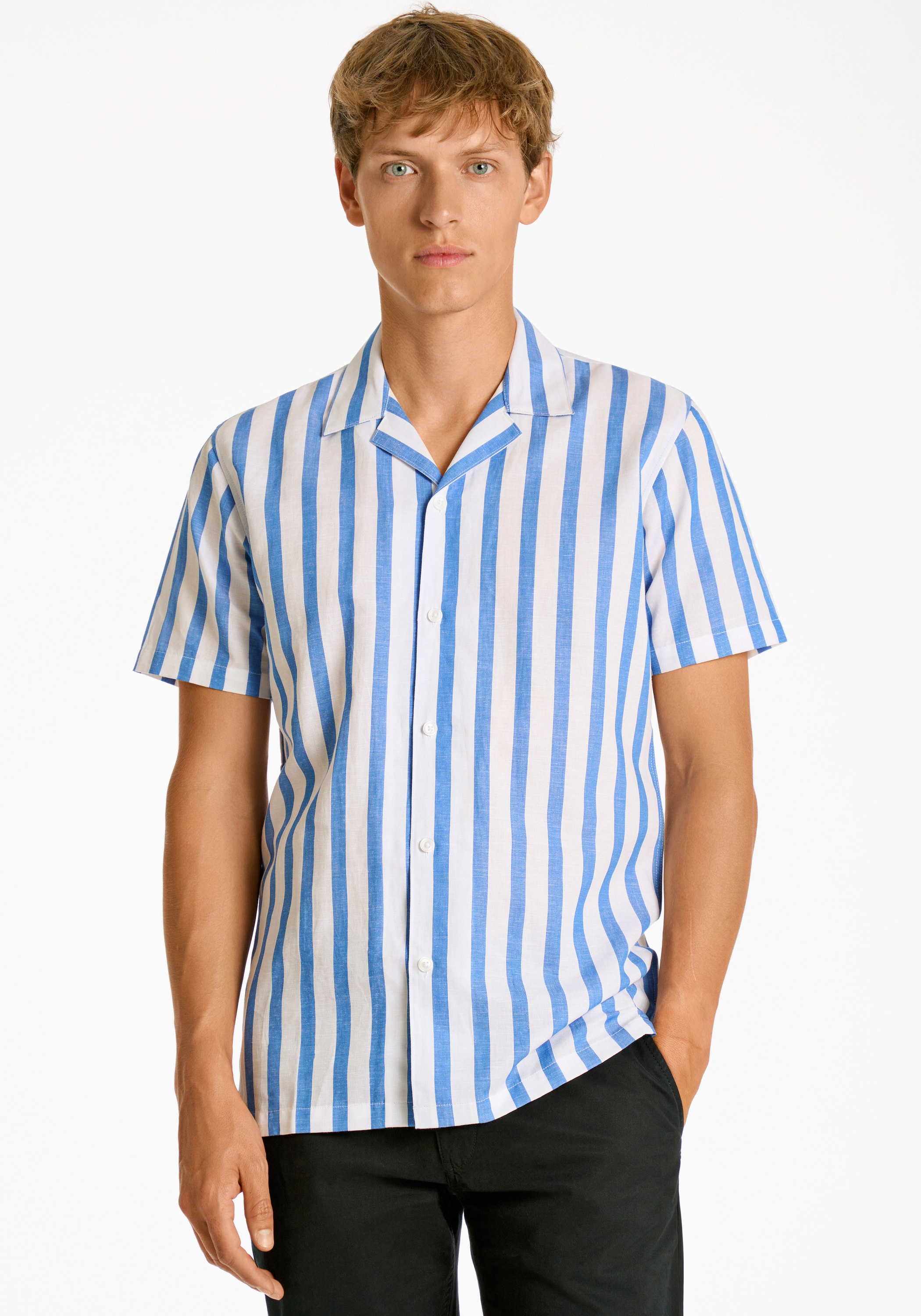 LINDBERGH "Leinenhemd (Kurzarm) Relaxed Fit"