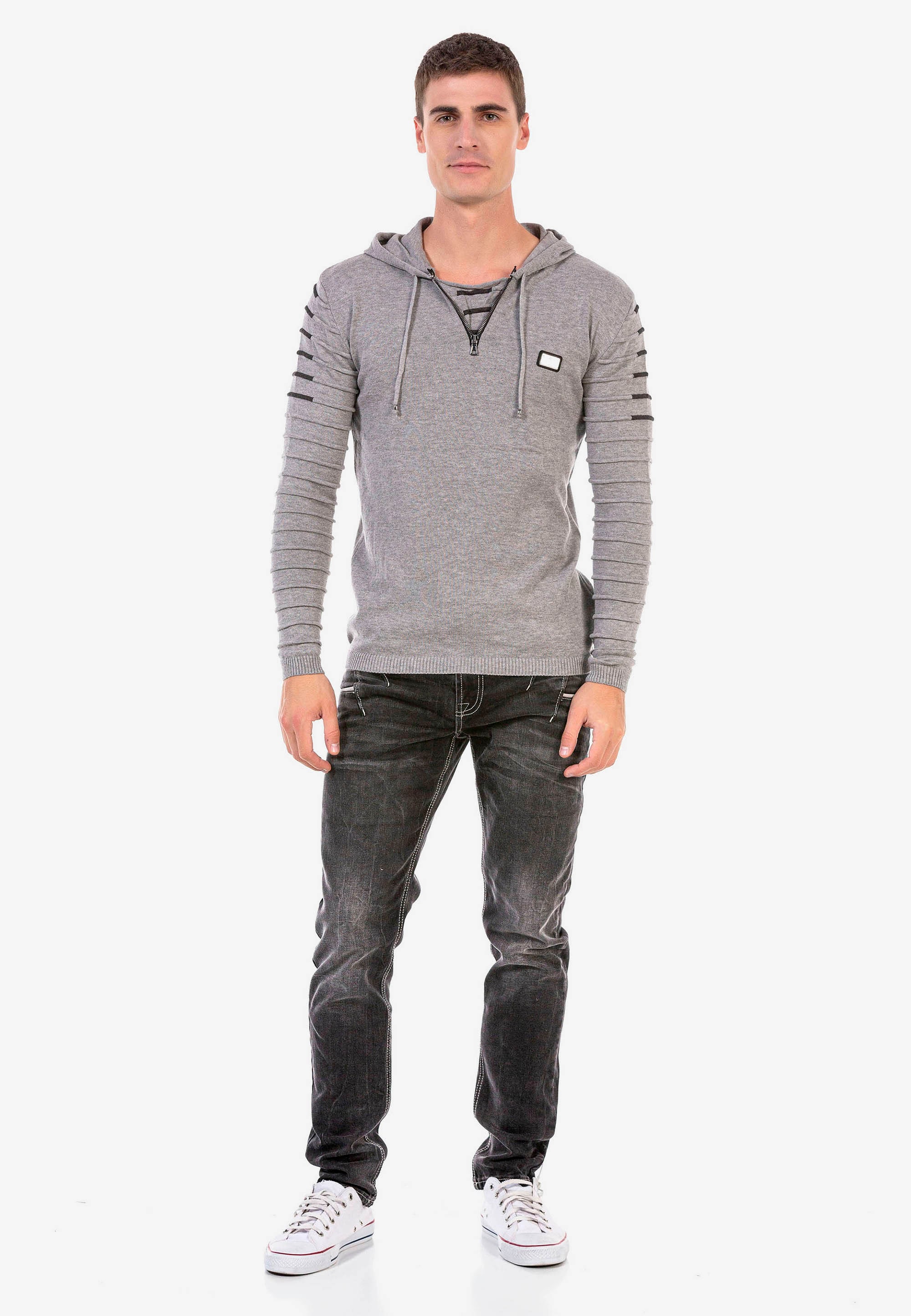 Cipo &amp; Baxx Kapuzensweatshirt mit kuscheliger Kapuze ZN8297