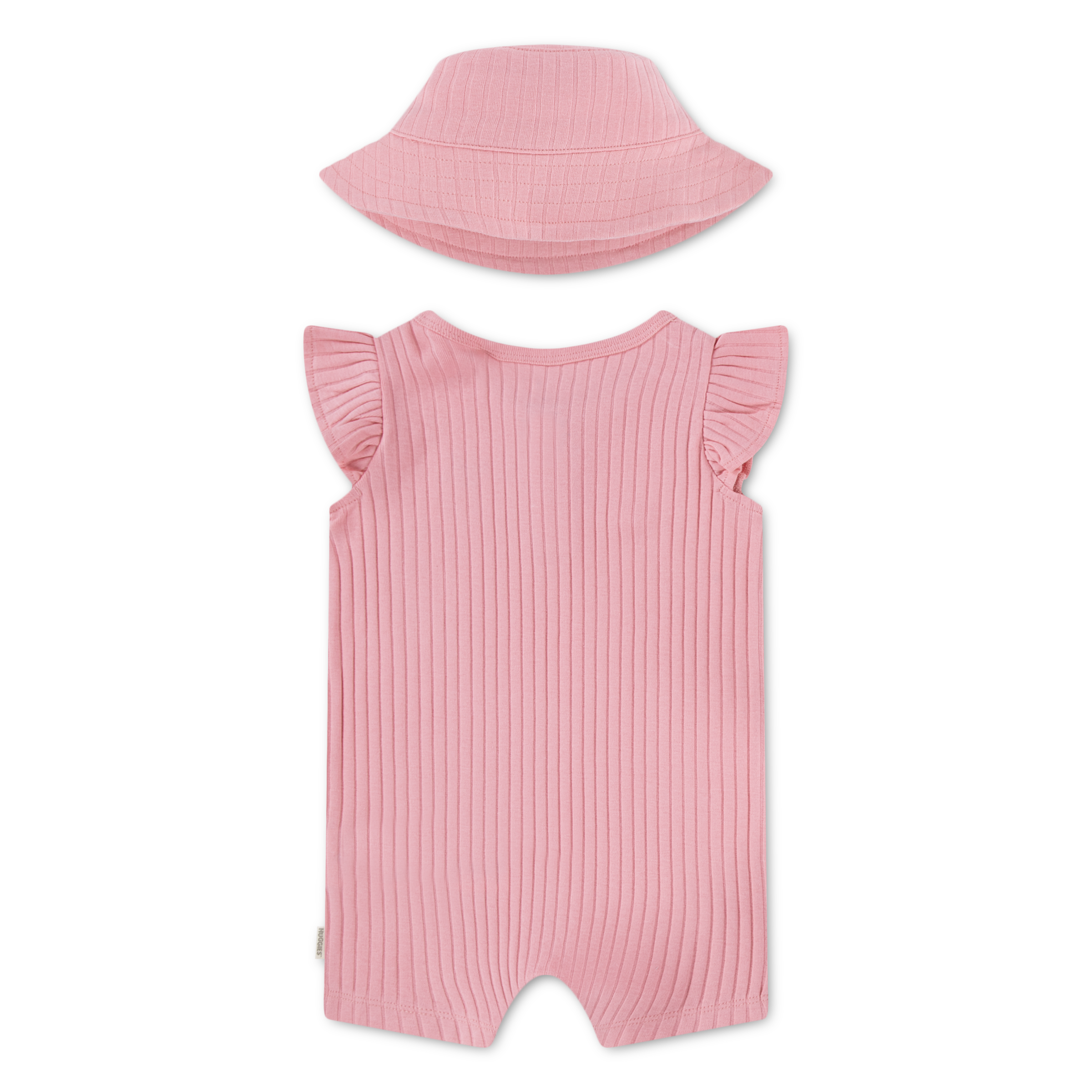 HUGGIES babywear Neugeborenen-Geschenkset »HUGG ROMPER + HAT ATTACHMENT« Set, 2 mit passendem Sonnenhut, Baumwolle