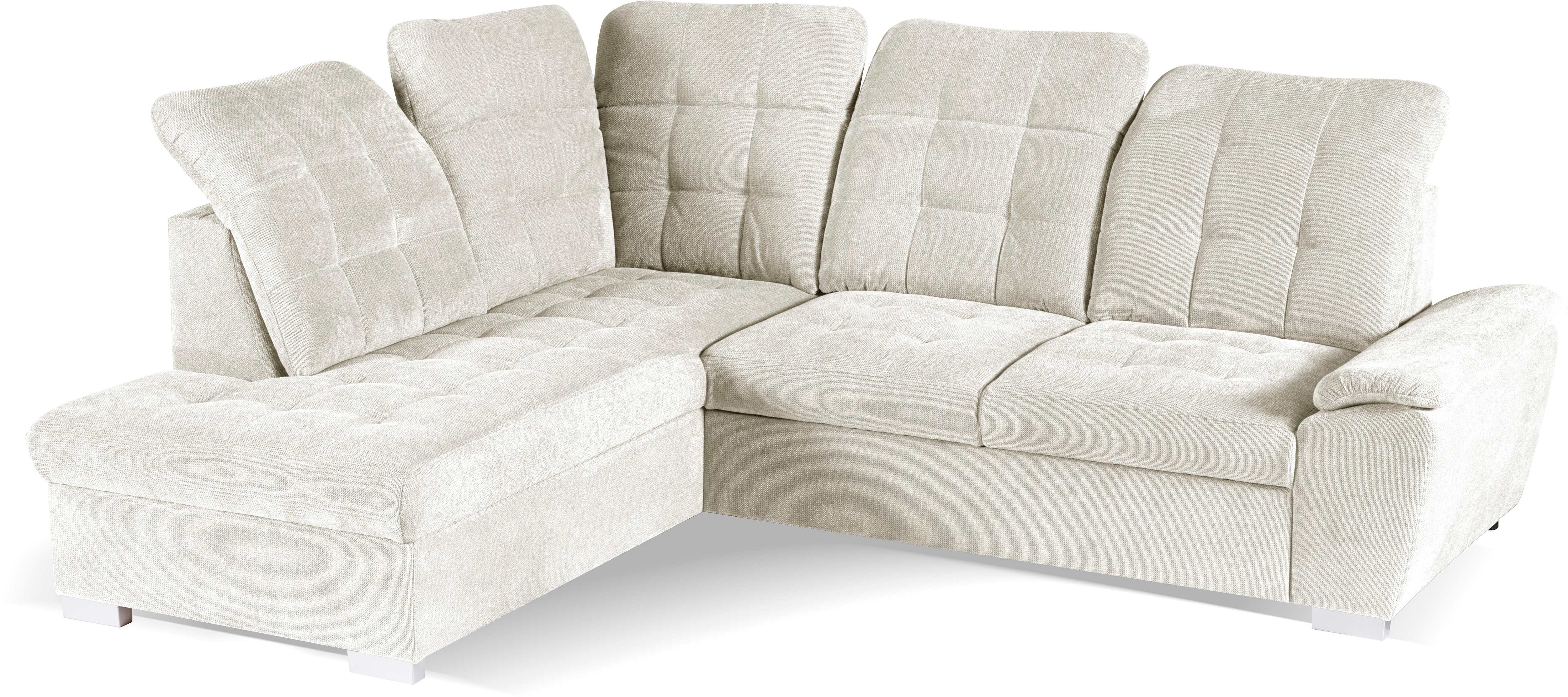 Thumbnail - WERK2 Ecksofa "Brindisi, Multifunktion, bequem & komfortabel, Breite 263cm, L-Form" mit verstellbaren Kopfteilen, Bettfu...