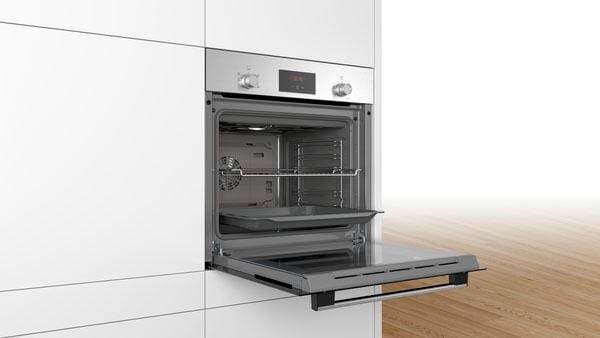 BOSCH Einbaubackofen Serie 2 »HBF133BR0«, mit Teleskopauszug nachrüstbar, ecoClean Direct