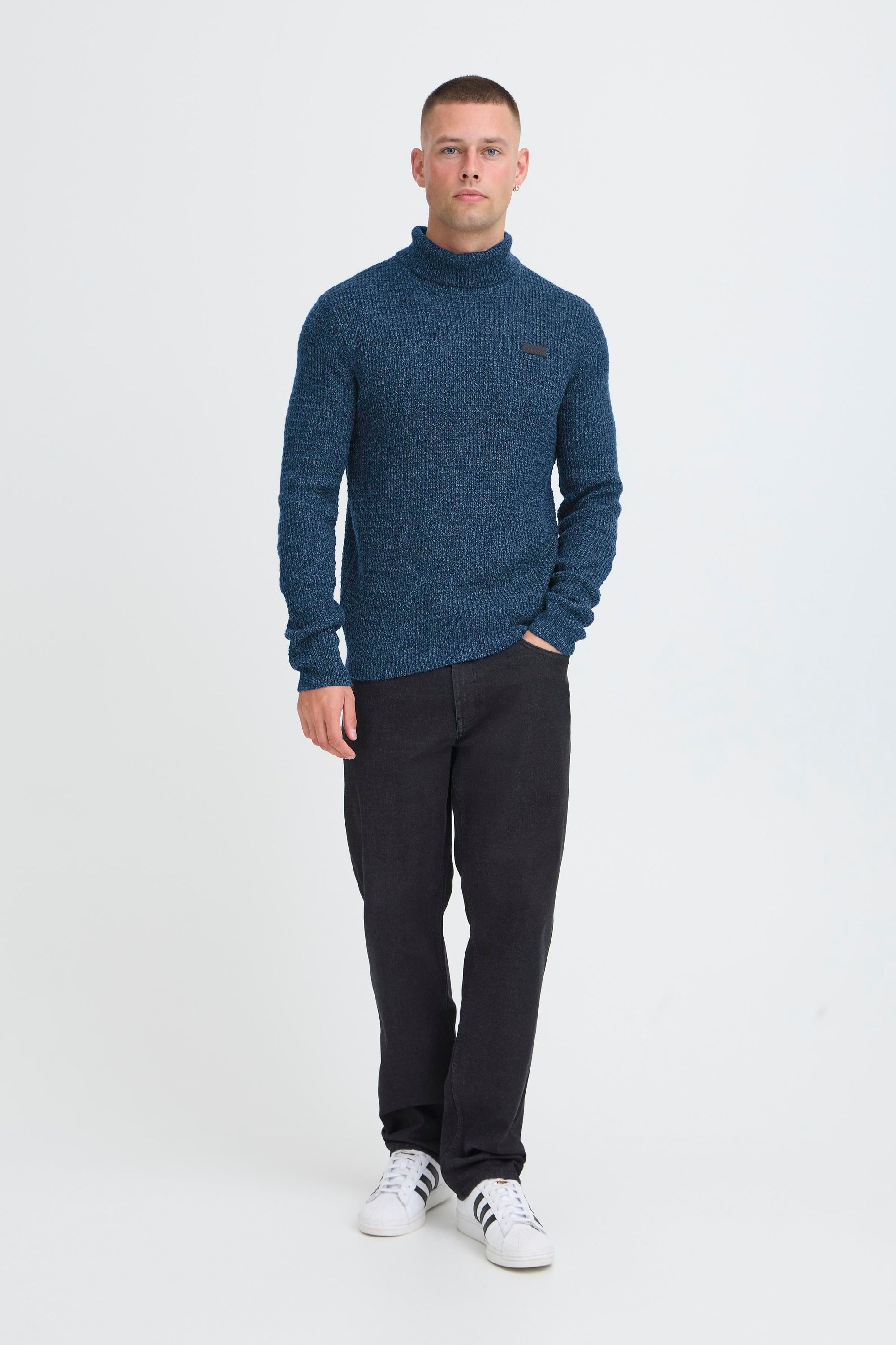 BLEND BHPatta Men Turtleneck Sweater Navy Blue XL 4