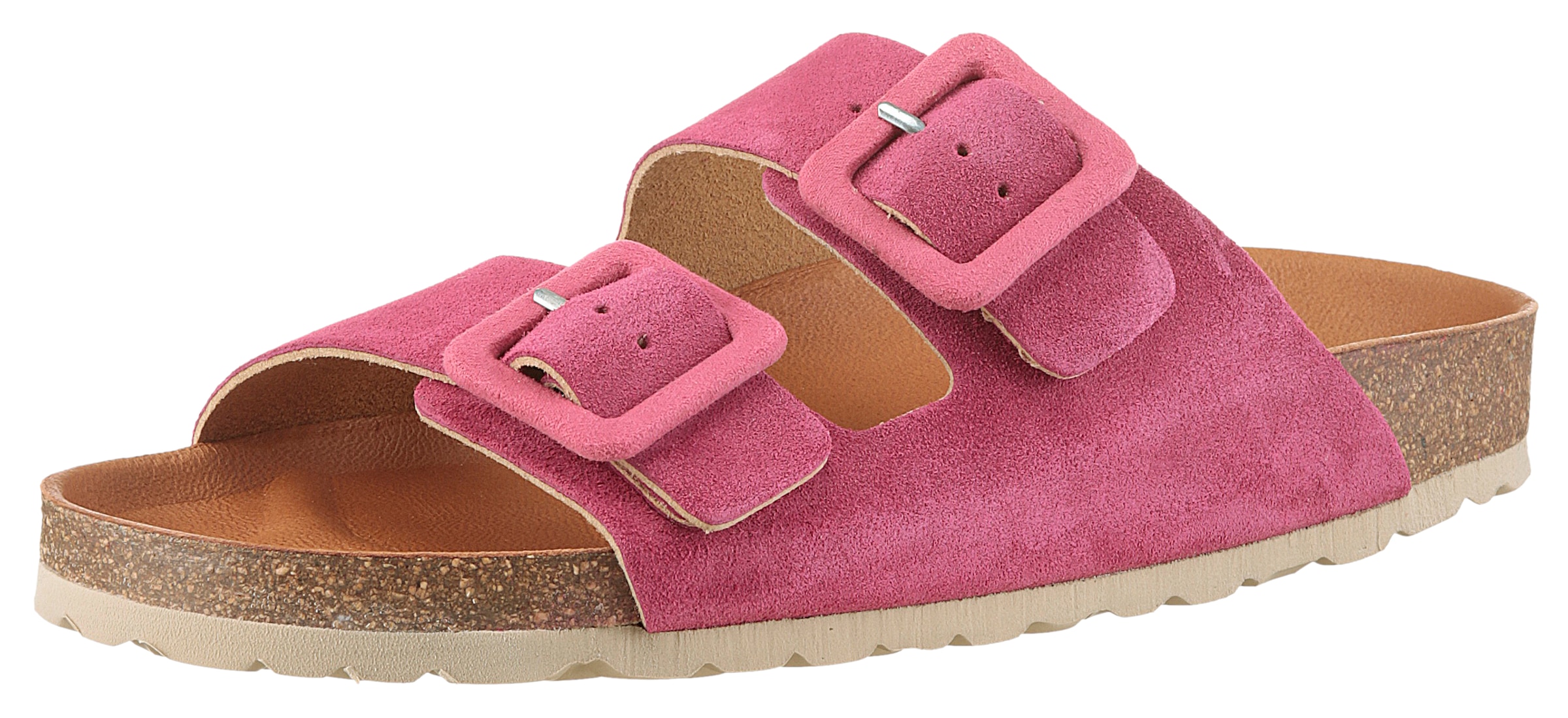 VERBENAS Pantolette "Randell Velour" Sommerschuh, Flat, Hausschuh mit Softf günstig online kaufen