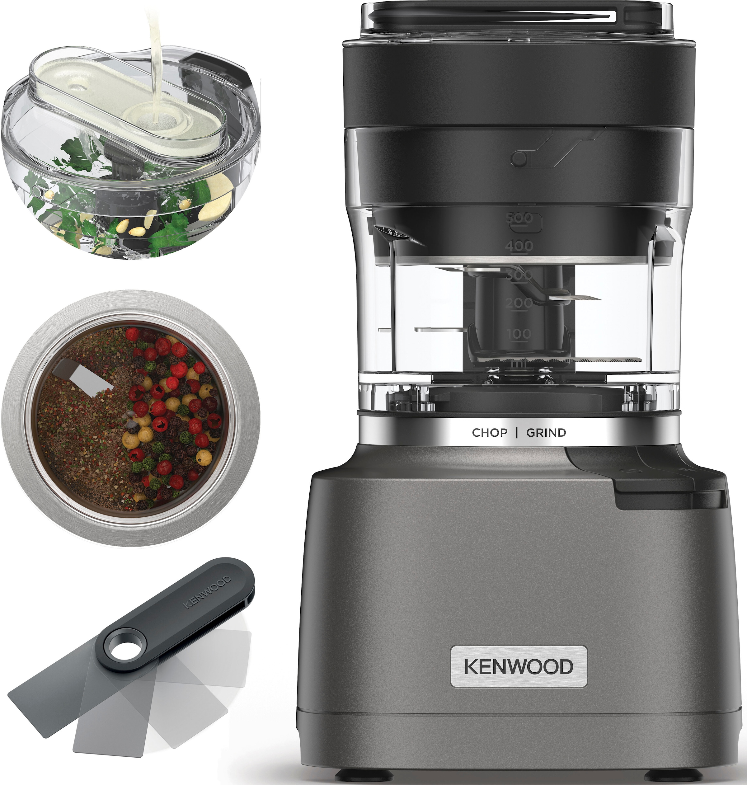 KENWOOD Zerkleinerer »DuoPrep 2-in-1 CHP80.000SI«, 800 W, silber