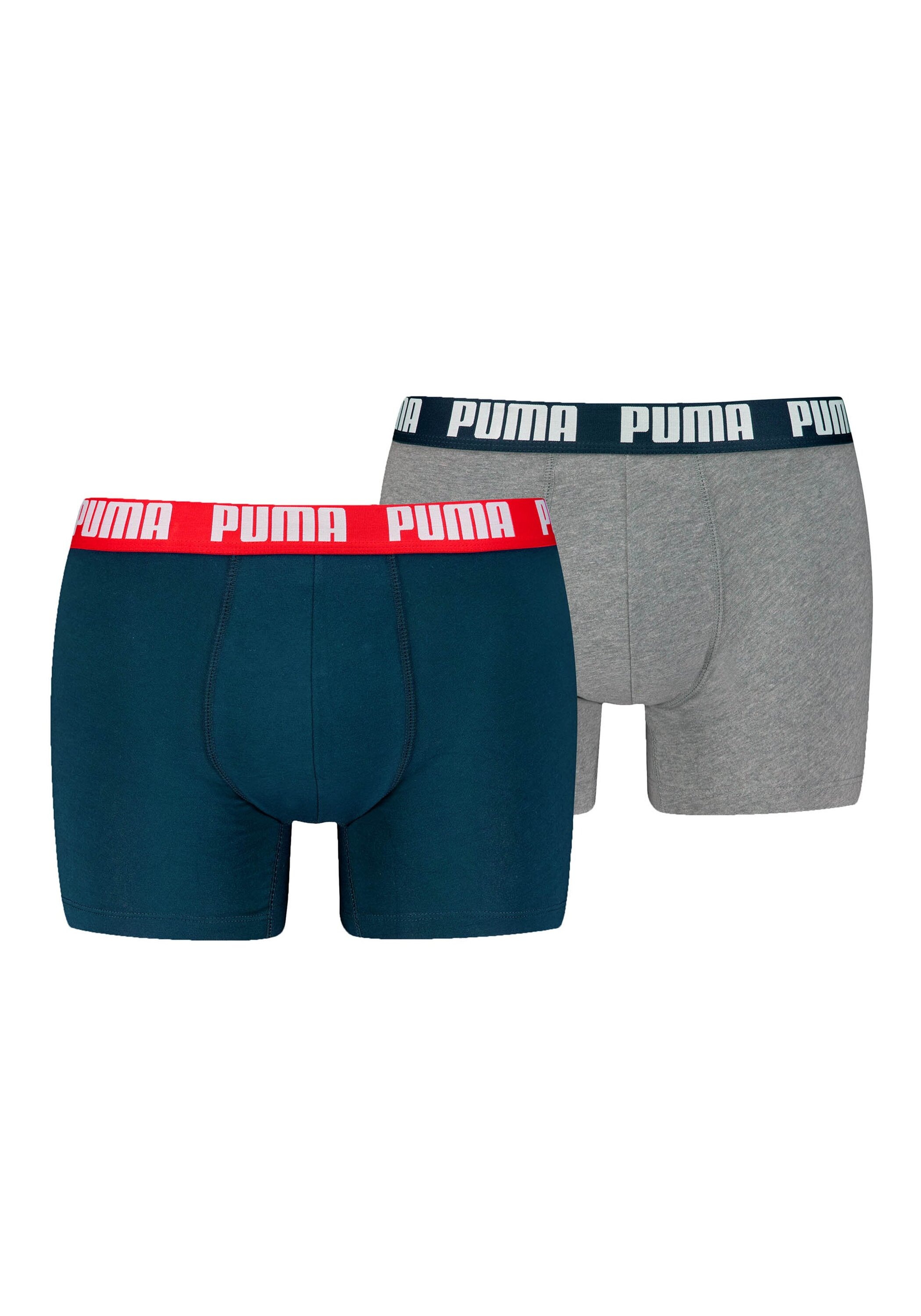 PUMA Herren Boxershorts "Boxershort 2er Pack", Gr. XL, blau, Obermaterial: 95% Baumwolle CO. 5% Elasthan EL., Unterhosen