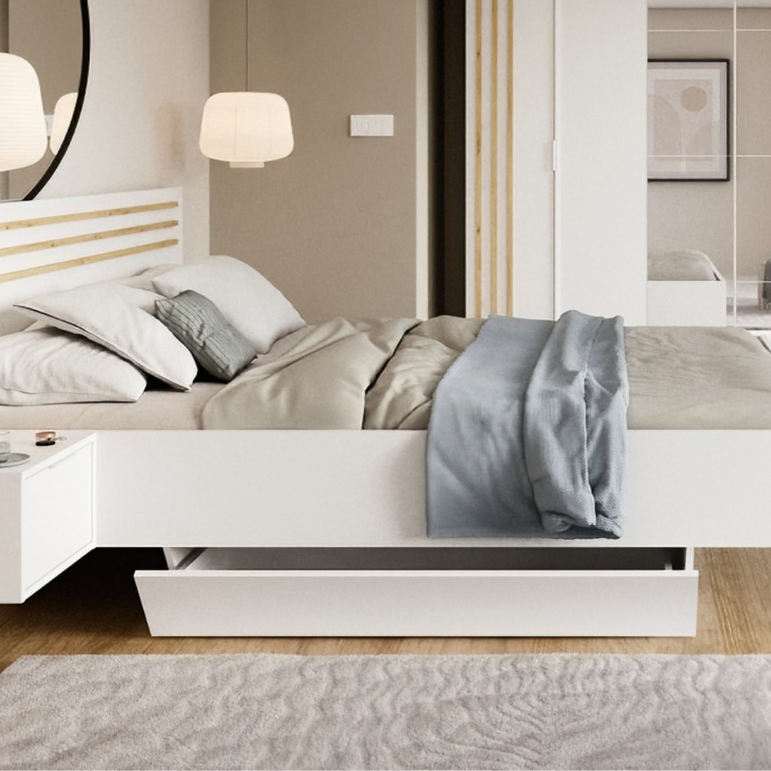 INOSIGN Schublade »Bett-Schubladen Calera (2 Stücke)«, (Set, 2 Stück), Zwei Schubladen, BxTxH 120x50x20 cm