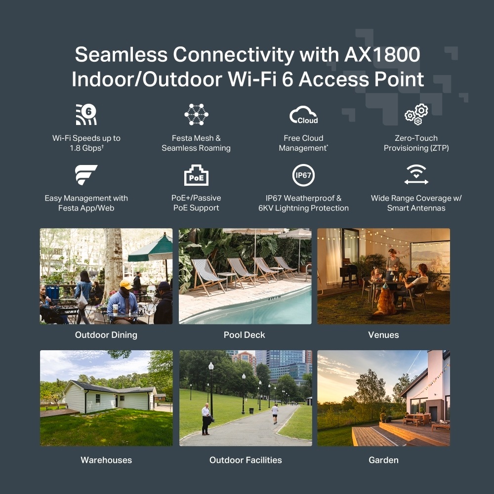 TP-Link Access Point »Festa F61-Outdoor AX1800 Indoor/Outdoor WiFi 6«