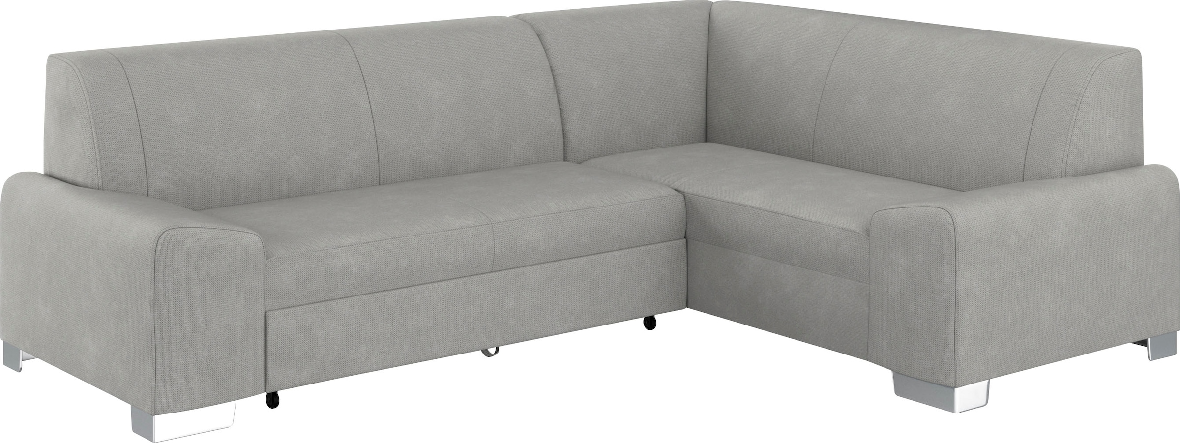 DOMO collection Ecksofa »Anzio in kubischer Formensprache, flache Armlehnen, L-Form«, Wahlweise mit Bettfunktion und Federkern für hohen Sitzkomfort