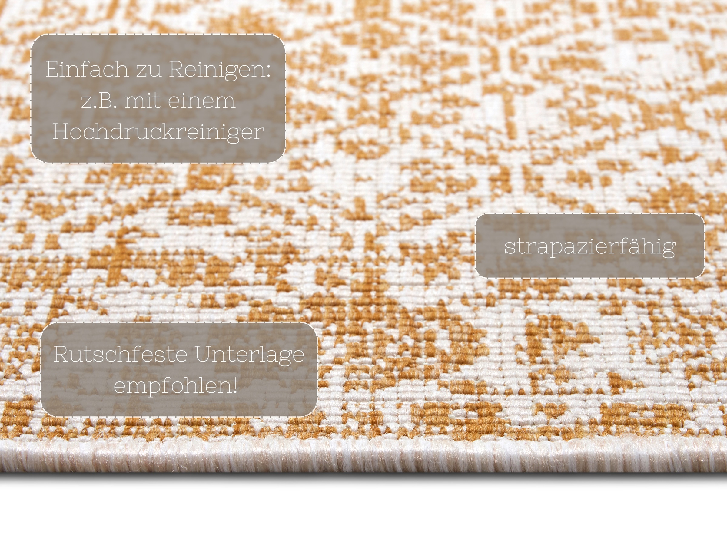 NORTHRUGS Teppich »Curacao«, rechteckig, 5 mm Höhe, In-& Outdoor, Läufer, Wetterfest, Balkon, Wohnzimmer, Wasserfest