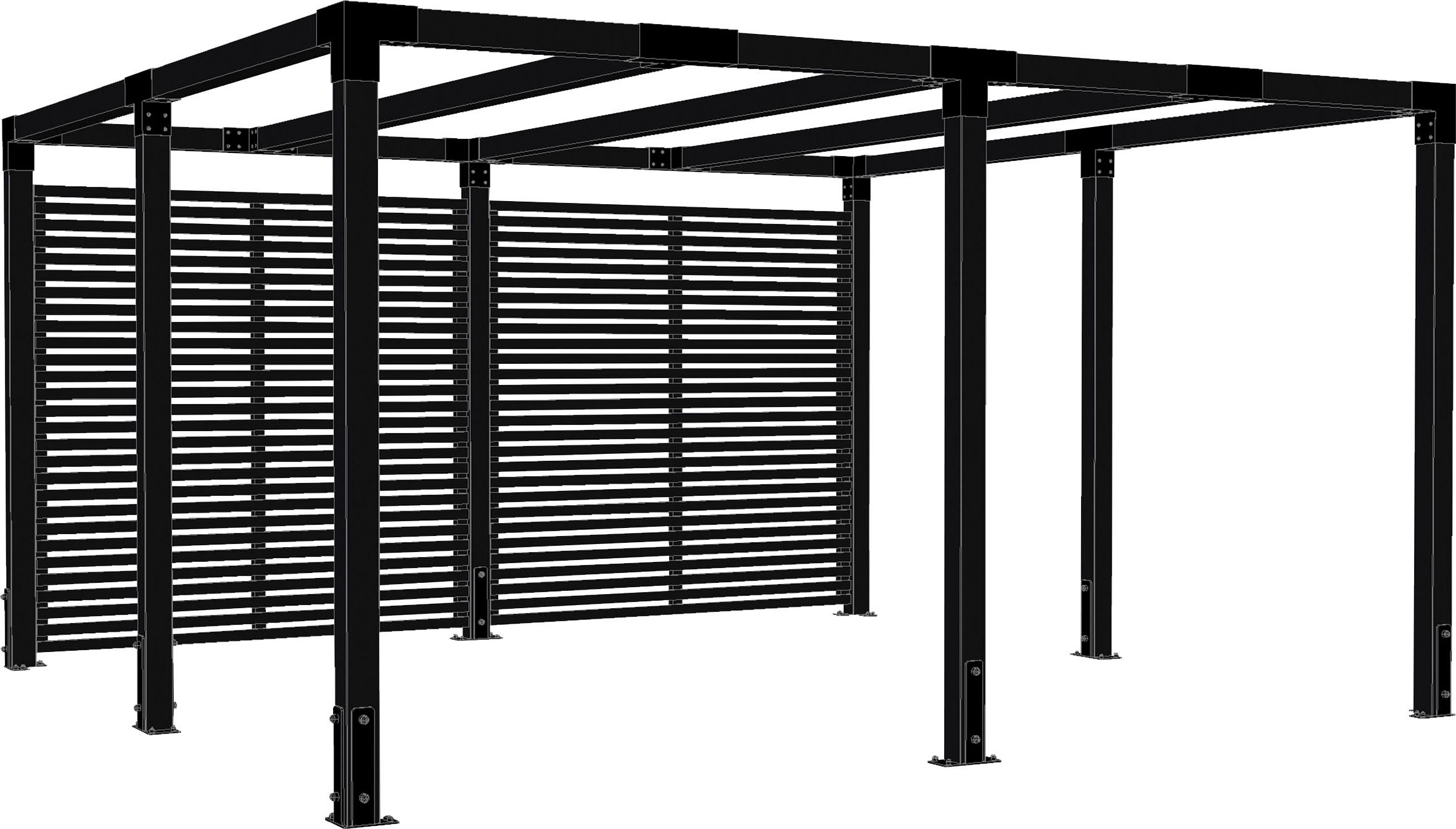 Pergola »Cubic«, inkl. Tokyozäunen