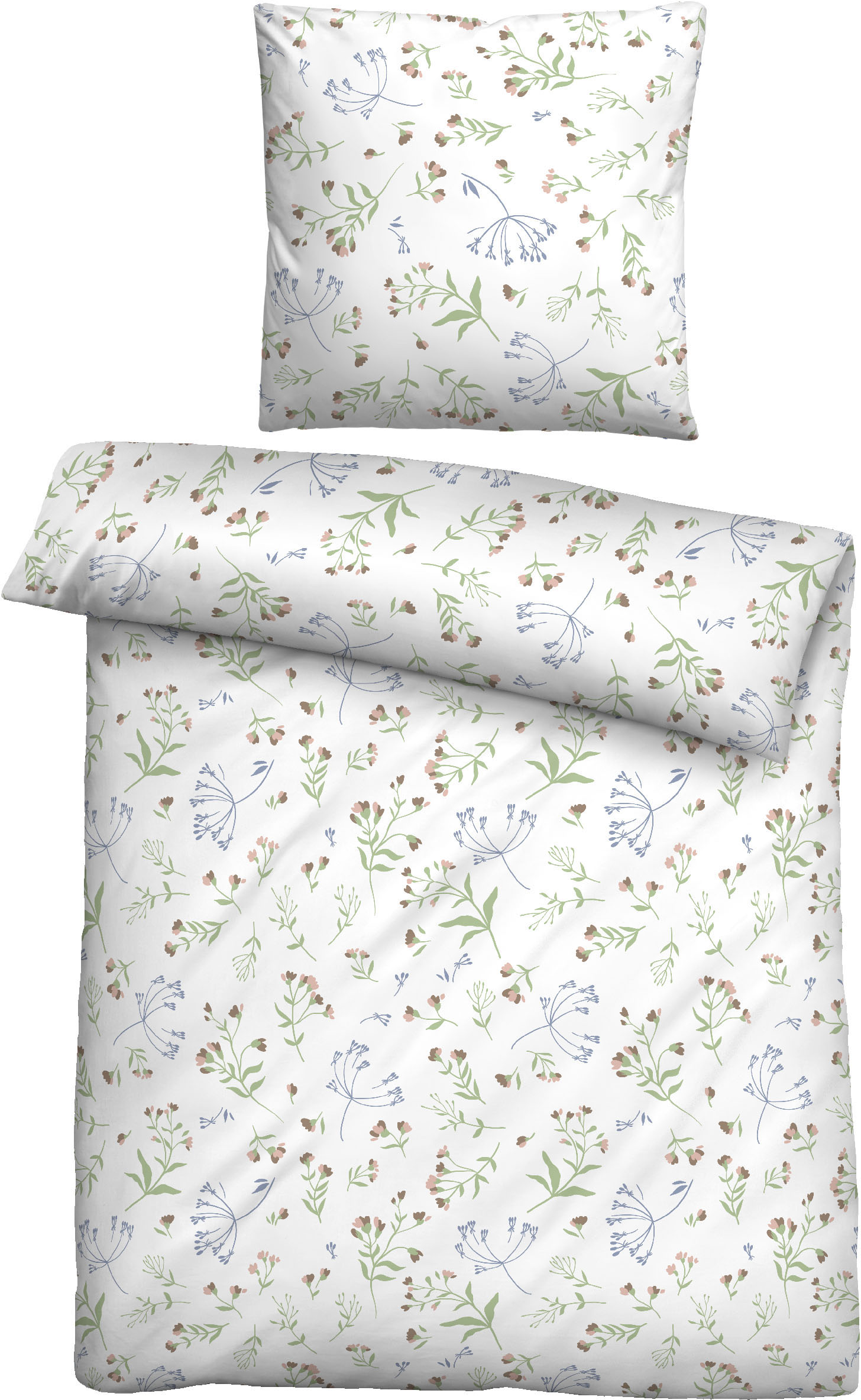 Thumbnail - Castell - Markenbettwäsche Bettwäsche "Tilda" 2 Stk. hautsympathisch, 100% Baumwolle, Reißverschluss, ganzjährig nutzbar