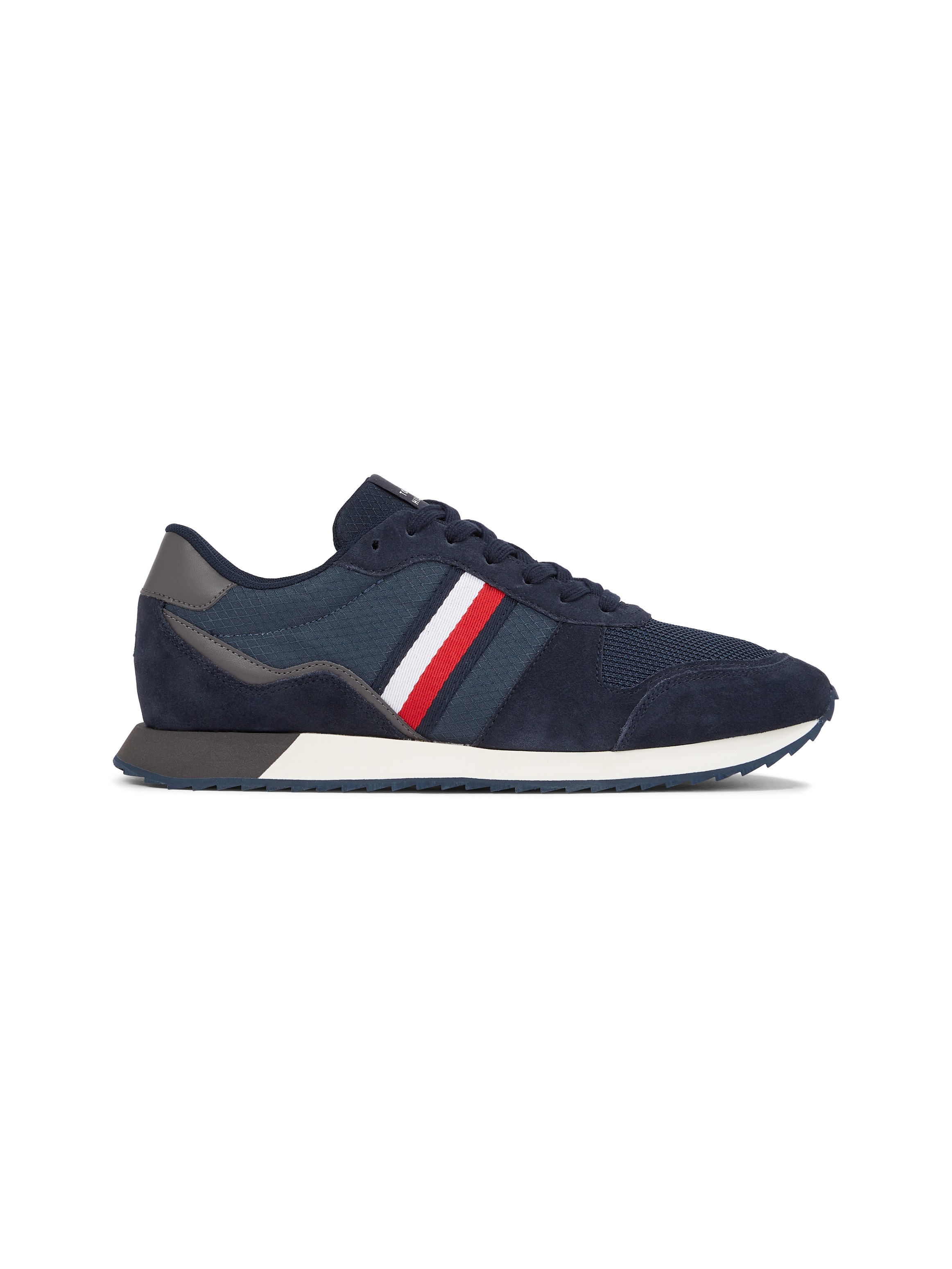Tommy Hilfiger Sneaker »RUNNER EVO MIX BLOCK«, Freizeitschuh, Halbschuh, Schnürschuh mit Streifen in Tommy Farben