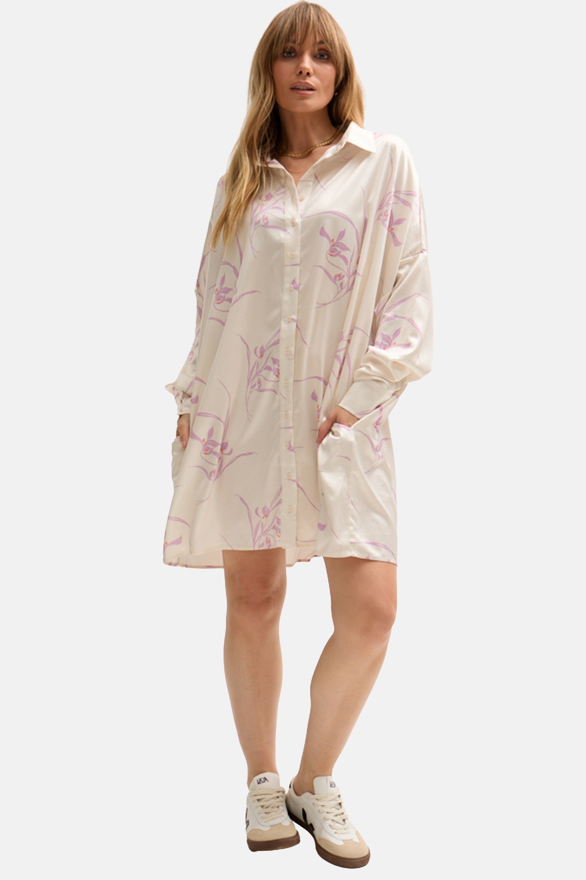 Lily and Lionel Midikleid »Kristy Button Down Large Floral Shirtdress Damen«