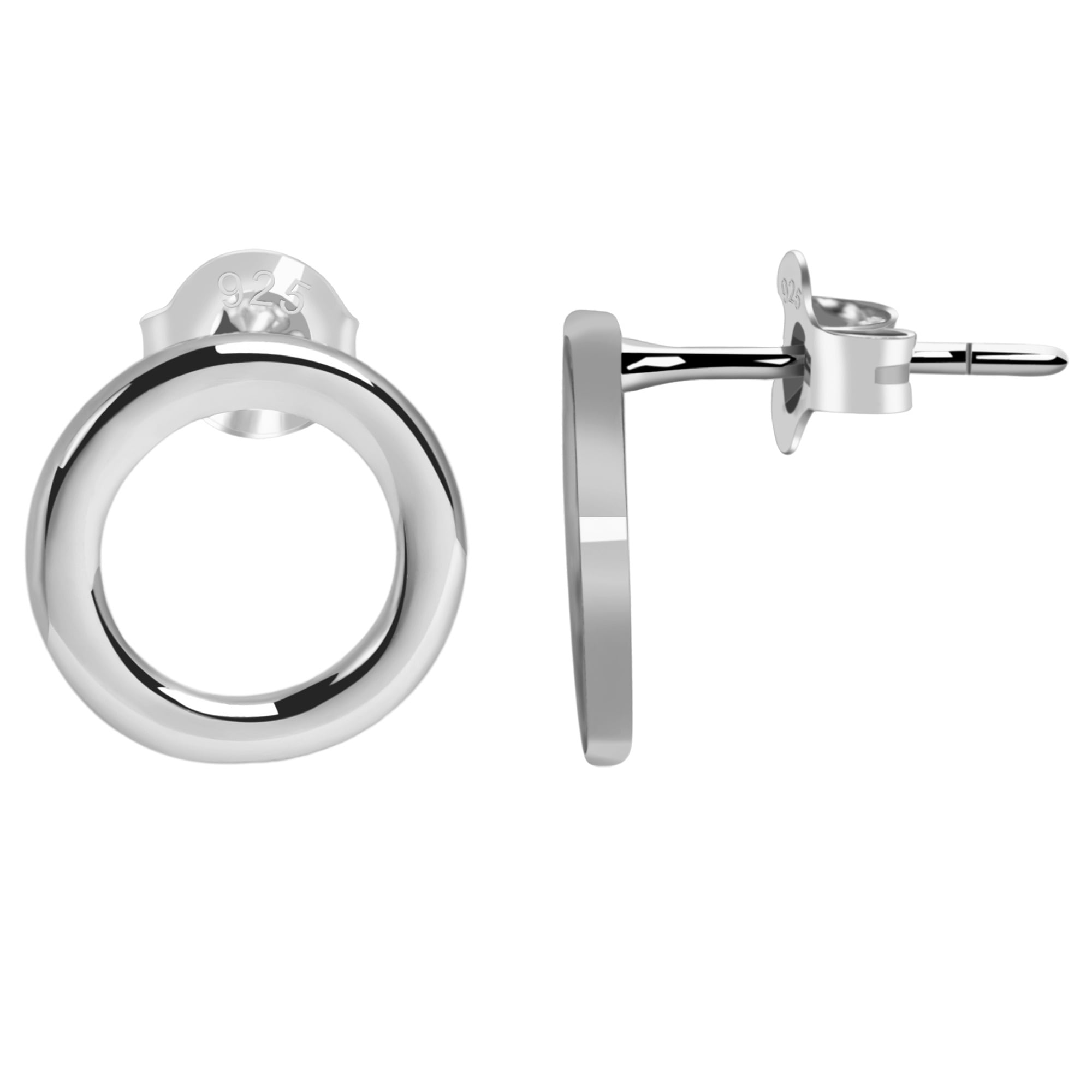 Adelia´s Paar Ohrstecker »Damen Ohrstecker Kreis aus 925 Silber«