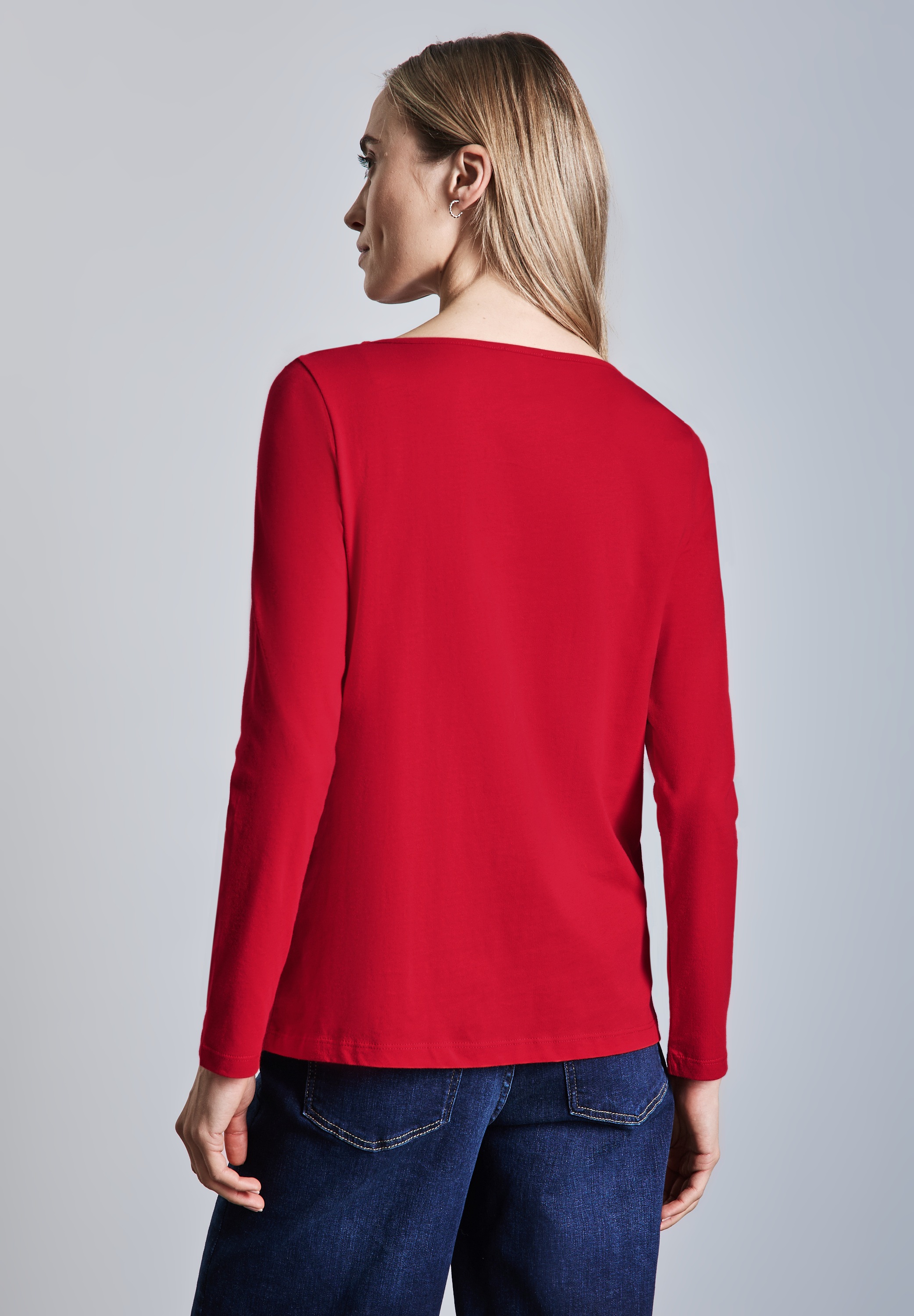 STREET ONE Langarmshirt, aus reiner Baumwolle