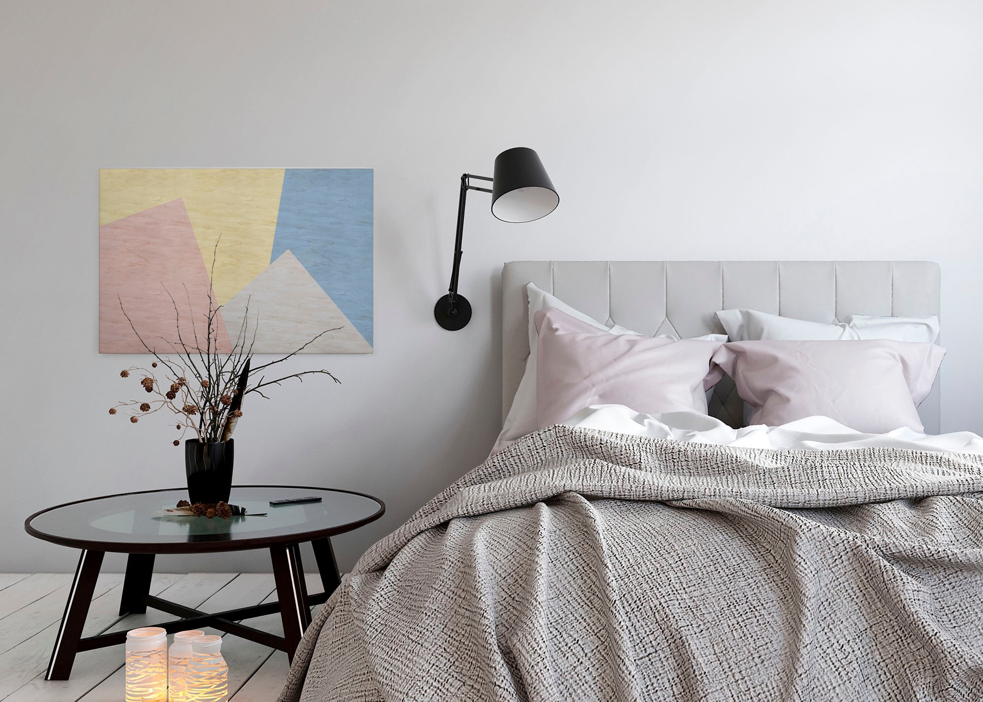 A.S. Création Leinwandbild »inlay 3«, Kunst-Abstrakt-Kinder, (1 St.), Keilrahmen Farben Bunt Grafisch Abstrakt Leinwand-Bild Wohnzimmer Wand