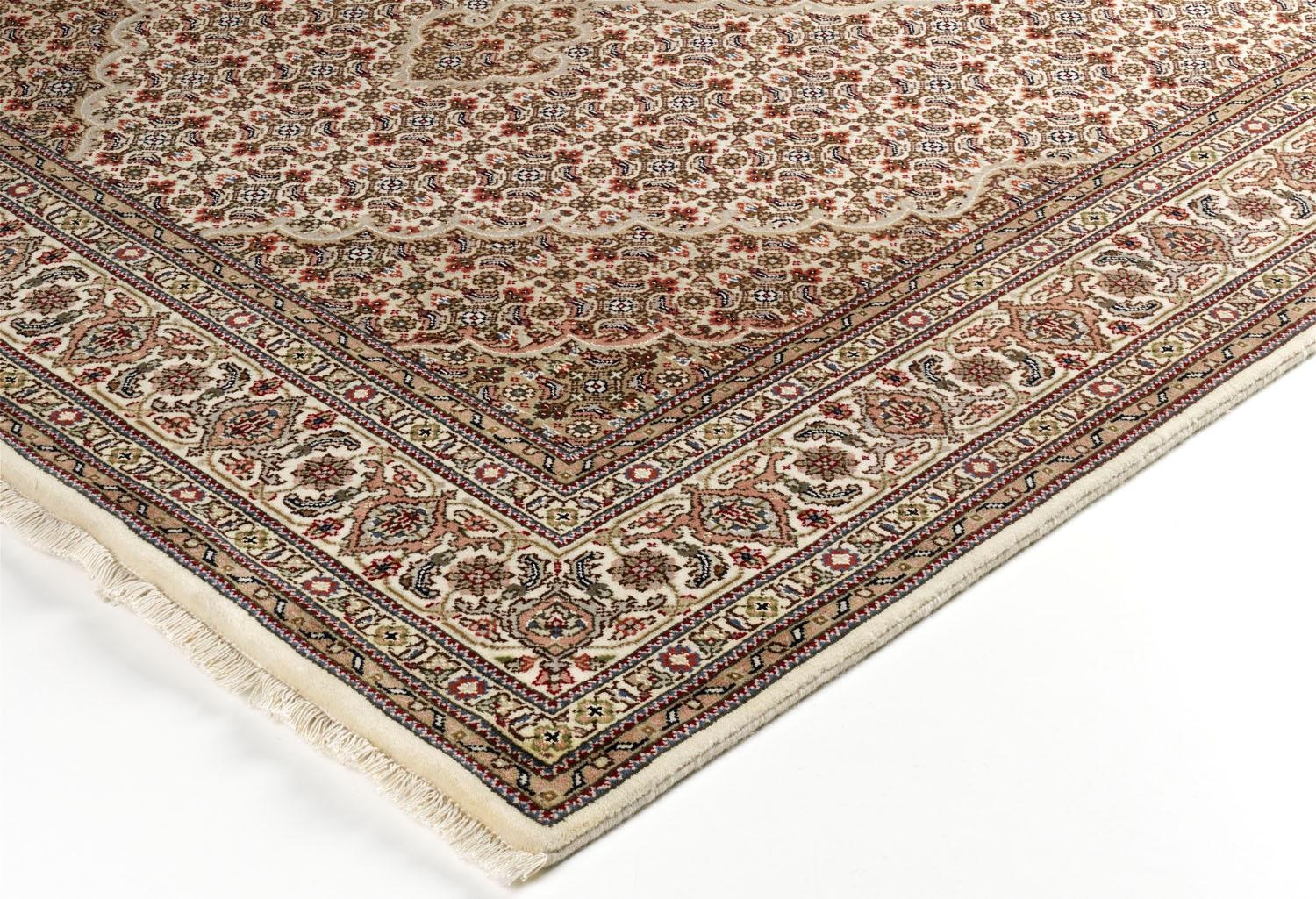OCI DIE TEPPICHMARKE Orientteppich »Cavari Mahi«, rechteckig, 5 mm Höhe, hochwertig handgeknüpft, mit Fransen, Wohnzimmer