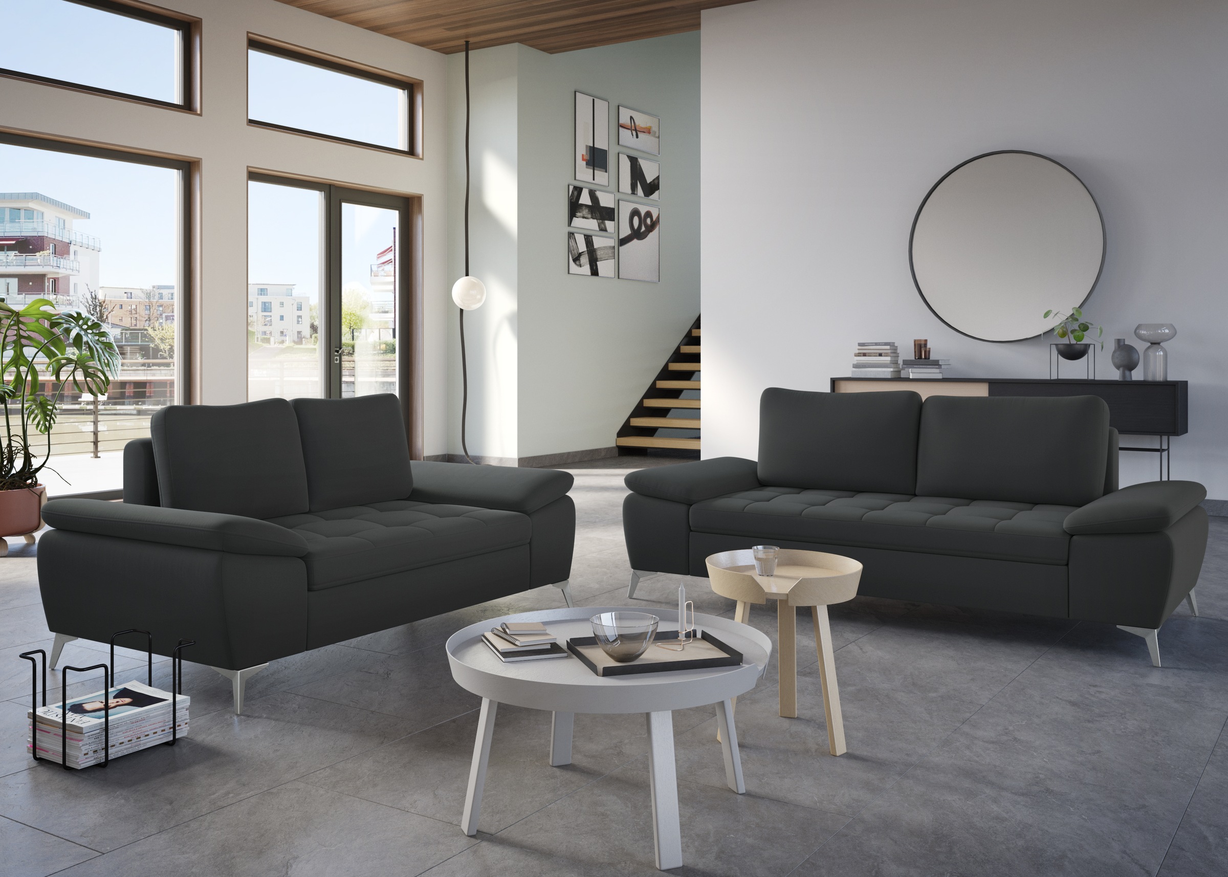 sit&more 2-Sitzer »Latigo«, mit hochwertigen Metallfüßen