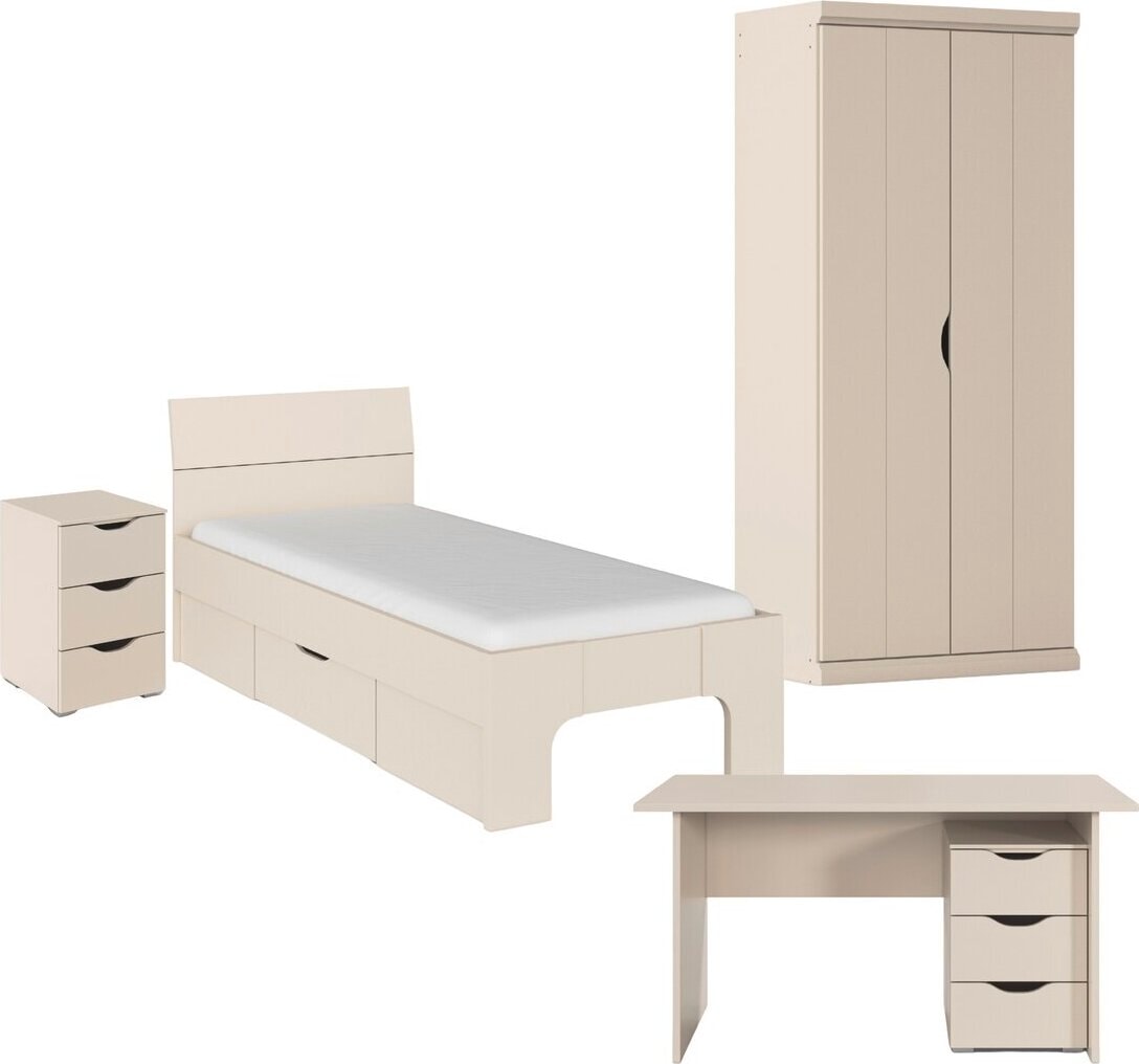 OTTO home "Schlafzimmermöbel Möbel Kinderzimmer Komplettzimmer (4-tlg.) MARLENE" Set, 3 verschiedene Ausstattungen BASIC/CLASSIC/PREMIUM (inkl. SOFT-CLOSE), 4 Stk. tlg. erhältlich in verschiedenen Bett- und Schrank-Breiten MADE IN GERMANY