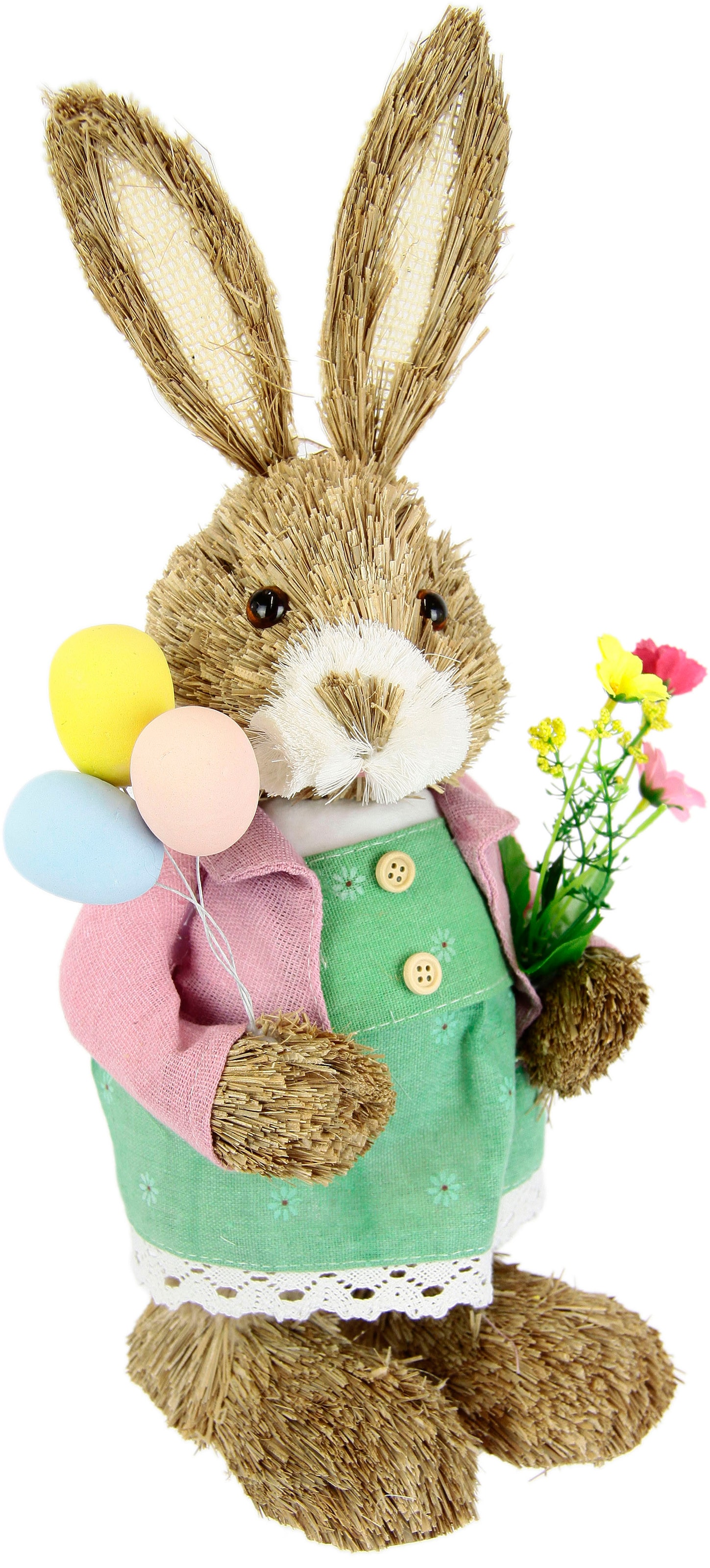 BAUR Dekoobjekt Eier Mit Hase Oster Frühling | Bast aus kaufen Frühling Osterhasen I.GE.A. »Häsin«, Figur