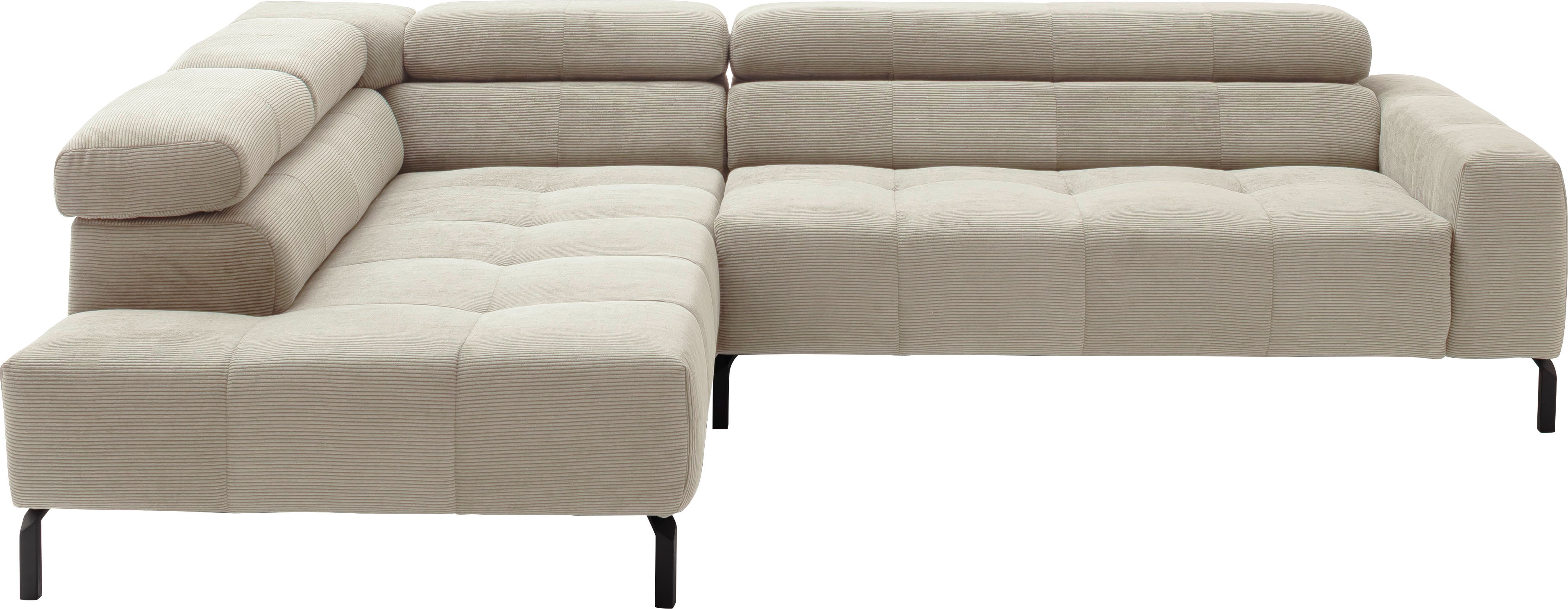 Home affaire Ecksofa "Claya, L-Form, incl. Kopfteilverstellung, Breite 276 cm" wahlweise elektrischer Sitzvorzug