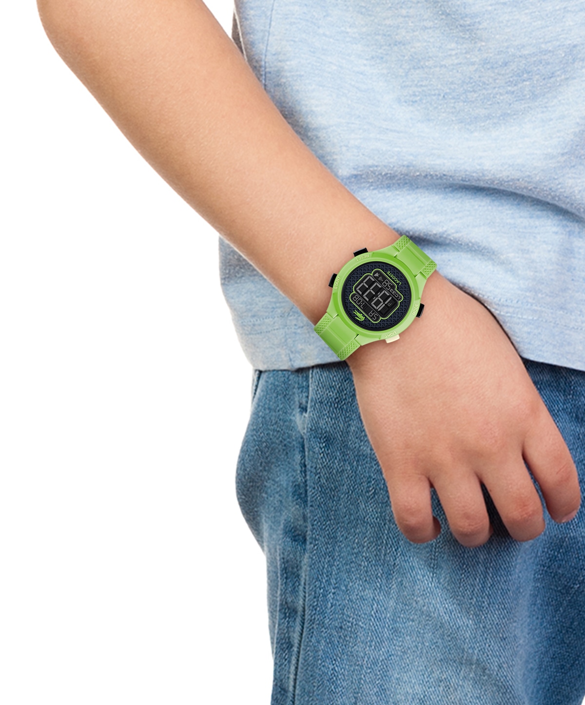 Lacoste Chronograph »LC33 Kids« Quarzuhr, Armbanduhr, Silikonarmband, digital, Stoppfunktion