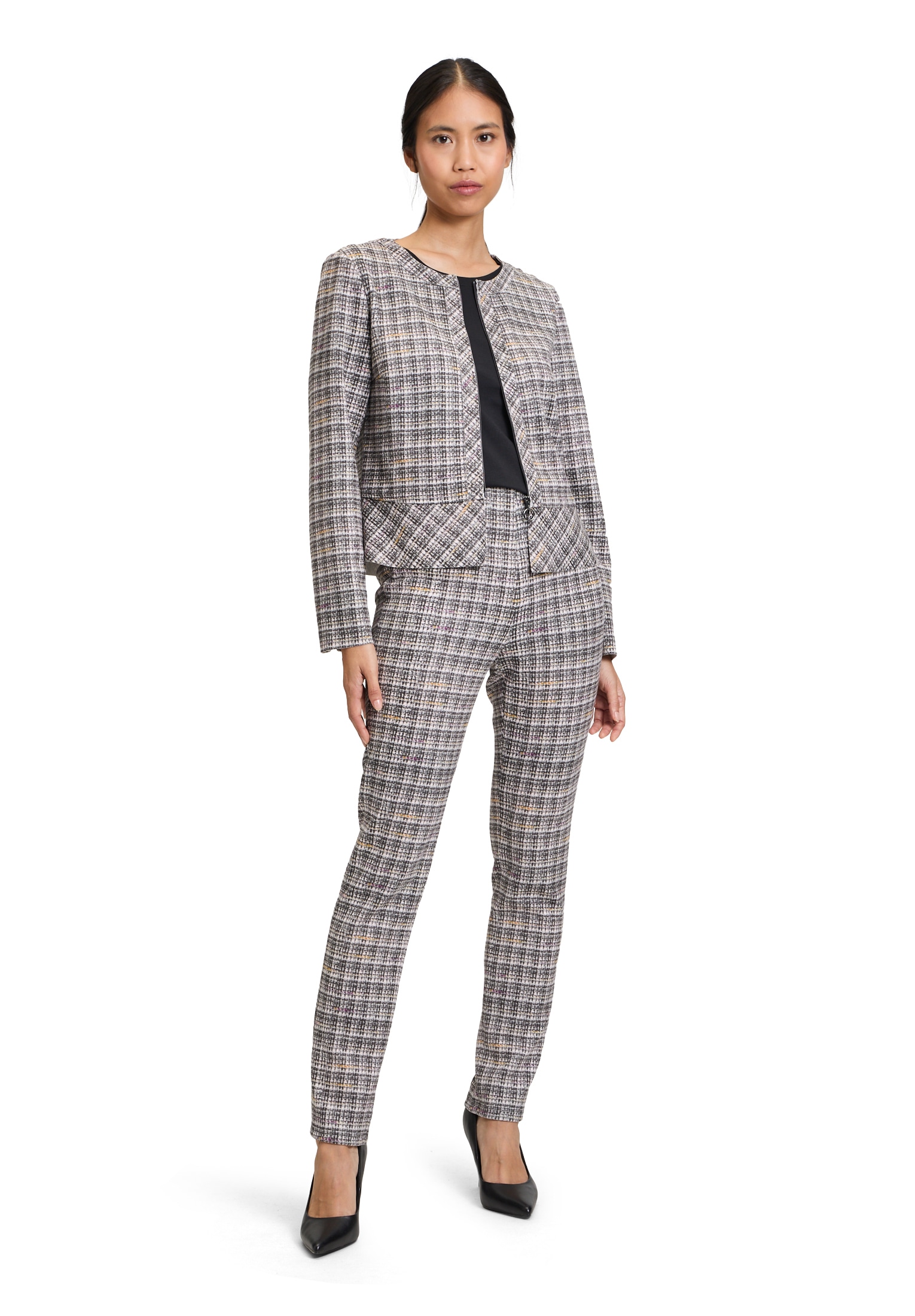 Betty Barclay Bundfaltenhose »Betty Barclay Karo-Hose Slim Fit«, Material