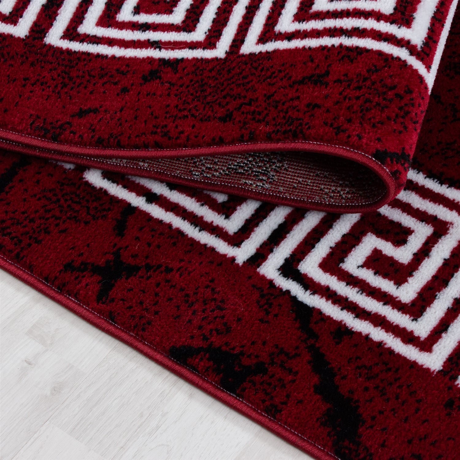 Teppich AYYILDIZ TEPPICHE "PLUS 8009", rot, B:120cm H:6mm L:170cm, Polypropylen (PP), Teppiche, Teppich, Läufer, gemusterter Flachflor, robust, Webteppich, alle Räume 2