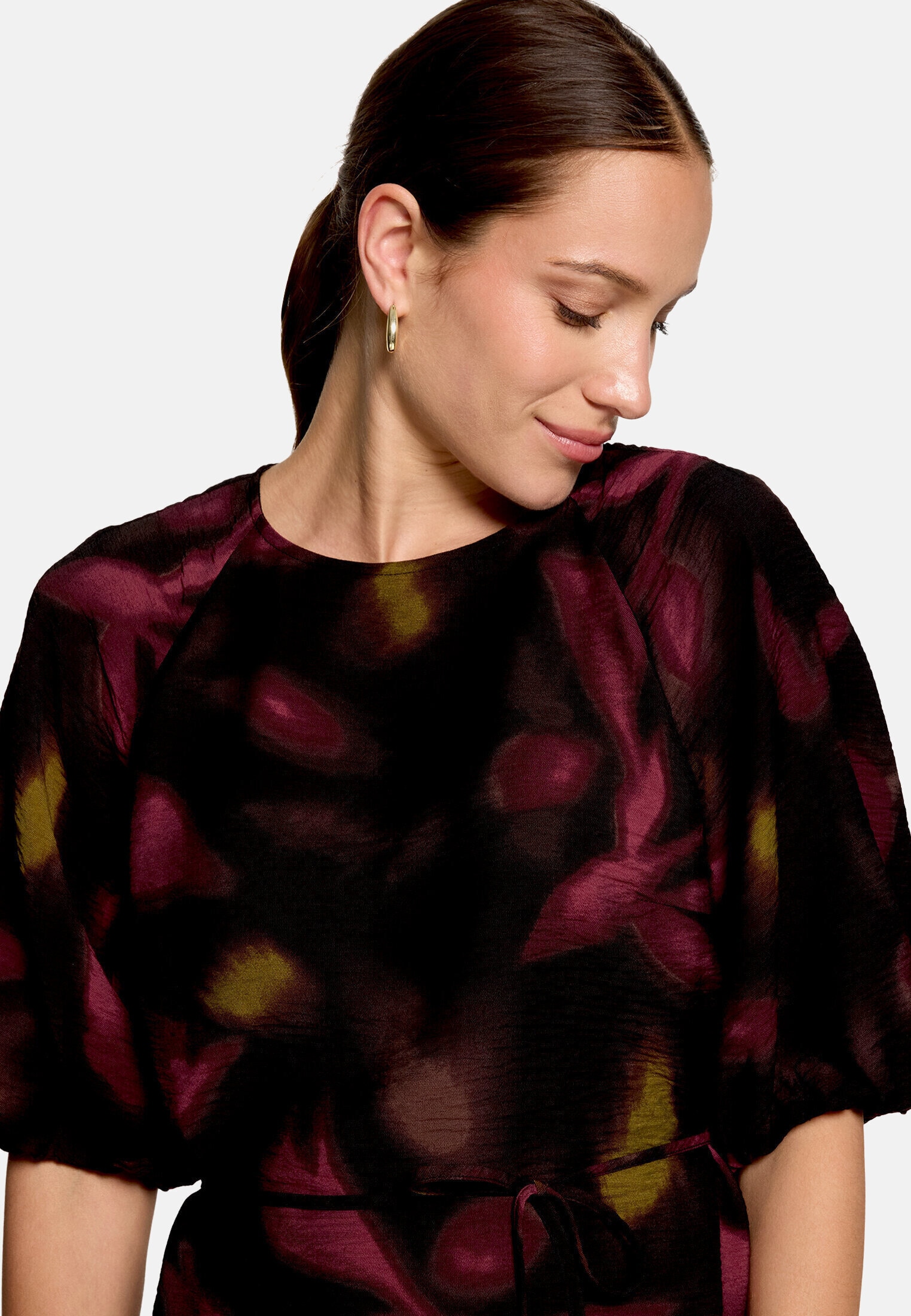 Zero Druckkleid »Damen mit Bindegürtel« Material
