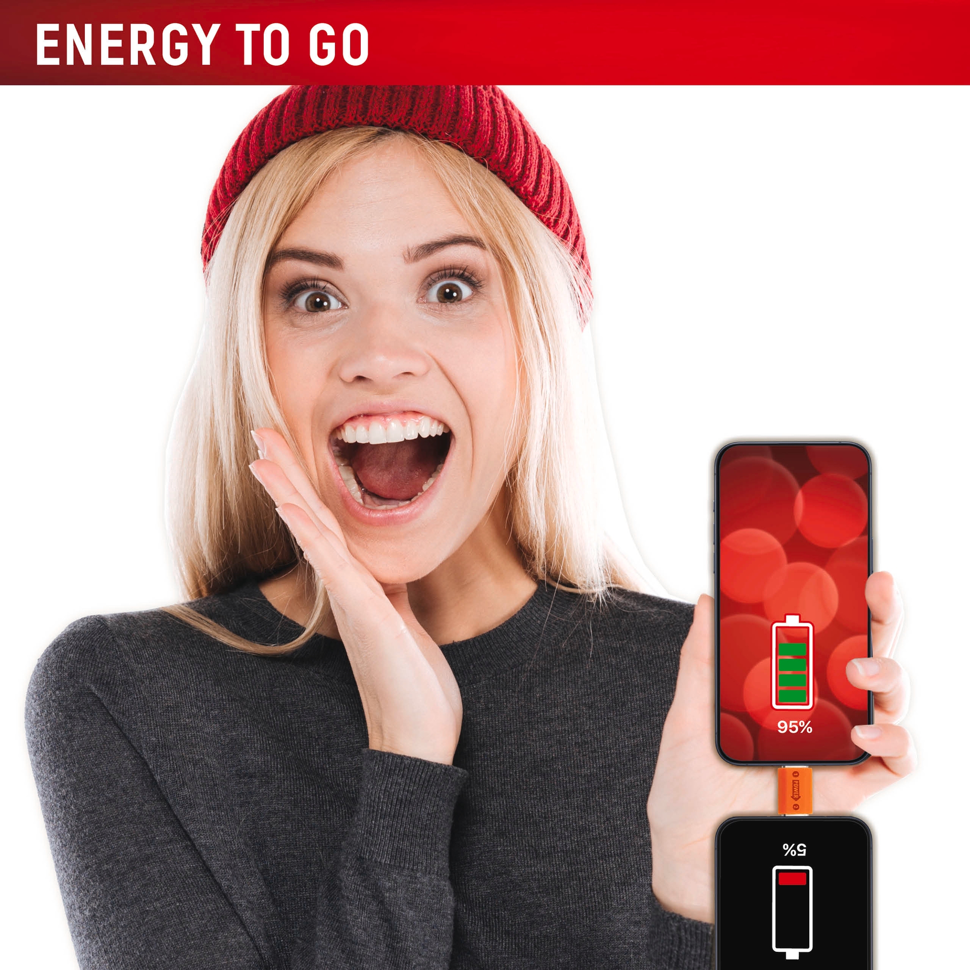 Displex USB-Kabel »Phone-to-Phone Notfall-Lader« USB-C 15 cm