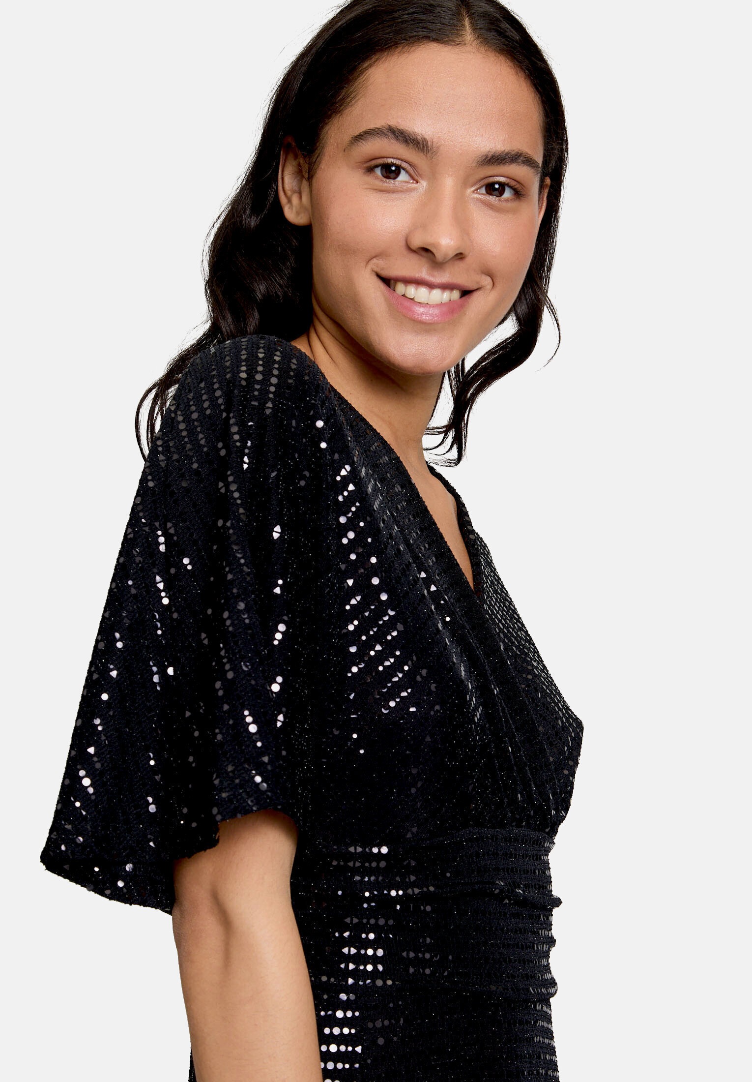 Vera Mont Cocktailkleid »Damen im Glitzer-Look« Nahttasche