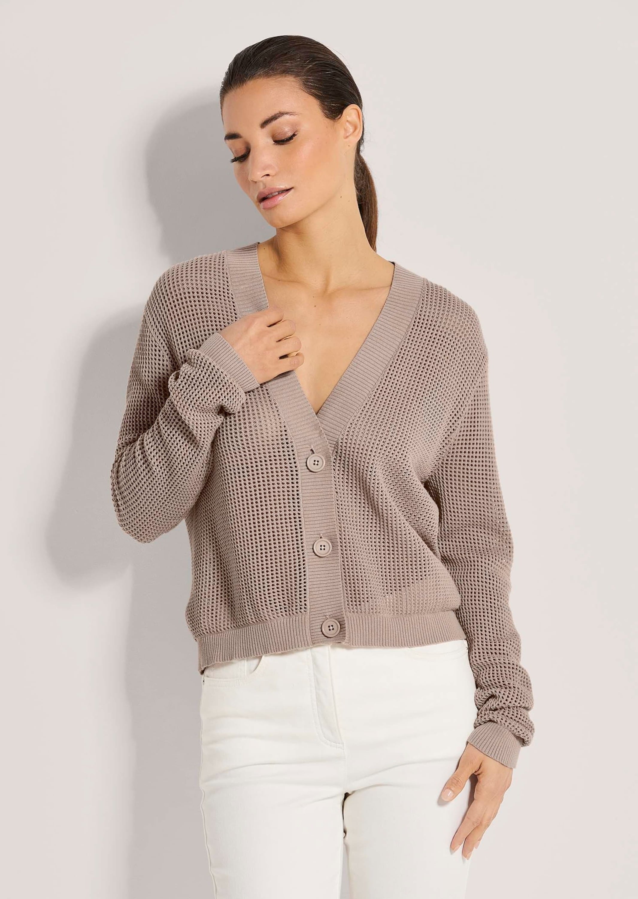 MADELEINE Strickjacke »Strickjacke Kurze Ajour-Strickjacke«