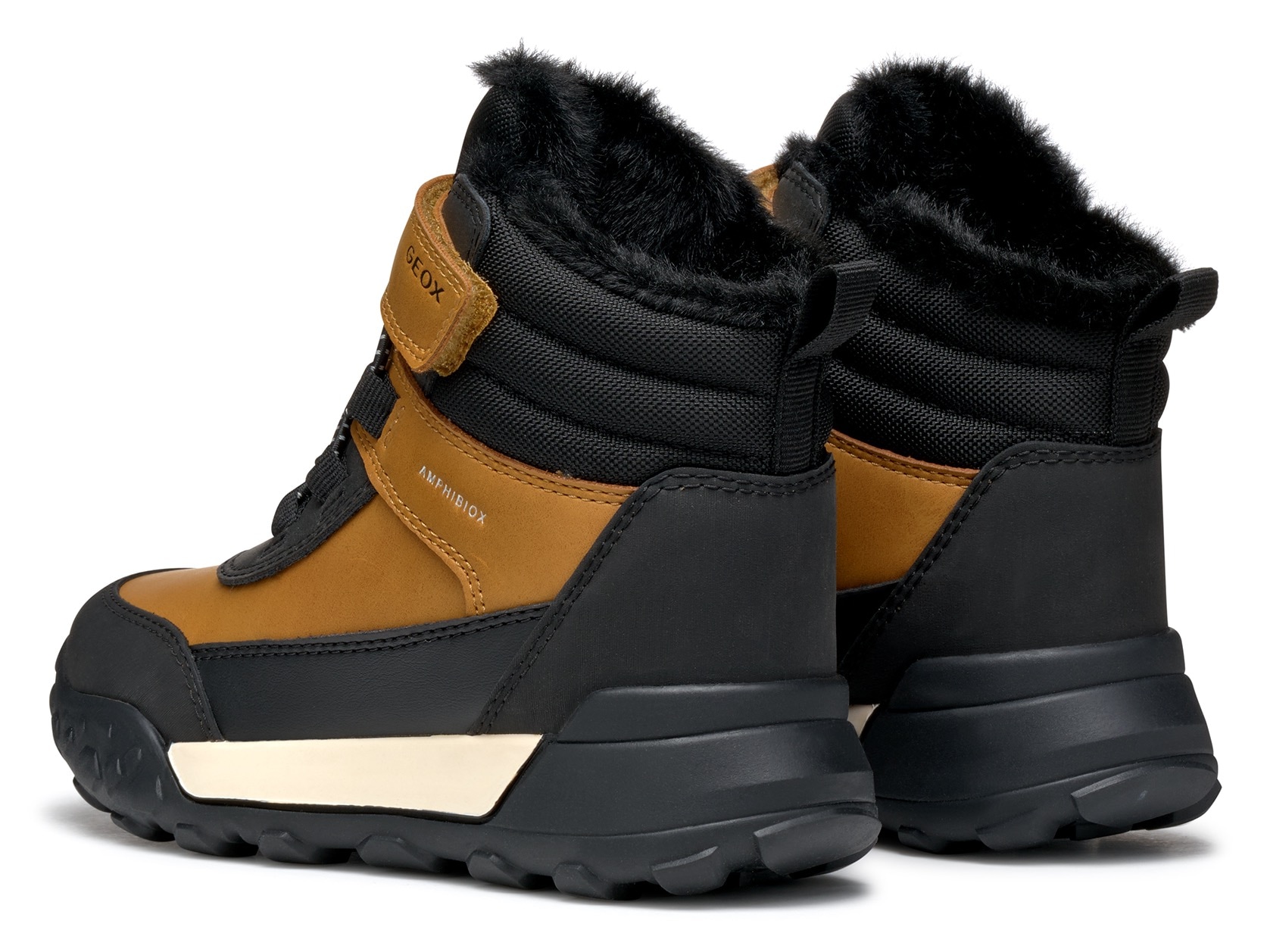 Geox Winterboots »J TREKKYUP BOY B ABX«, Klettstiefel, Snowboots, Winterstiefel mit Klettverschluss