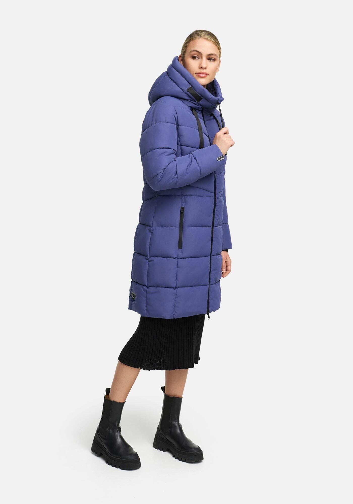Marikoo Winterjacke »Natsukoo XVI«, Stepp Mantel mit großer Kapuze