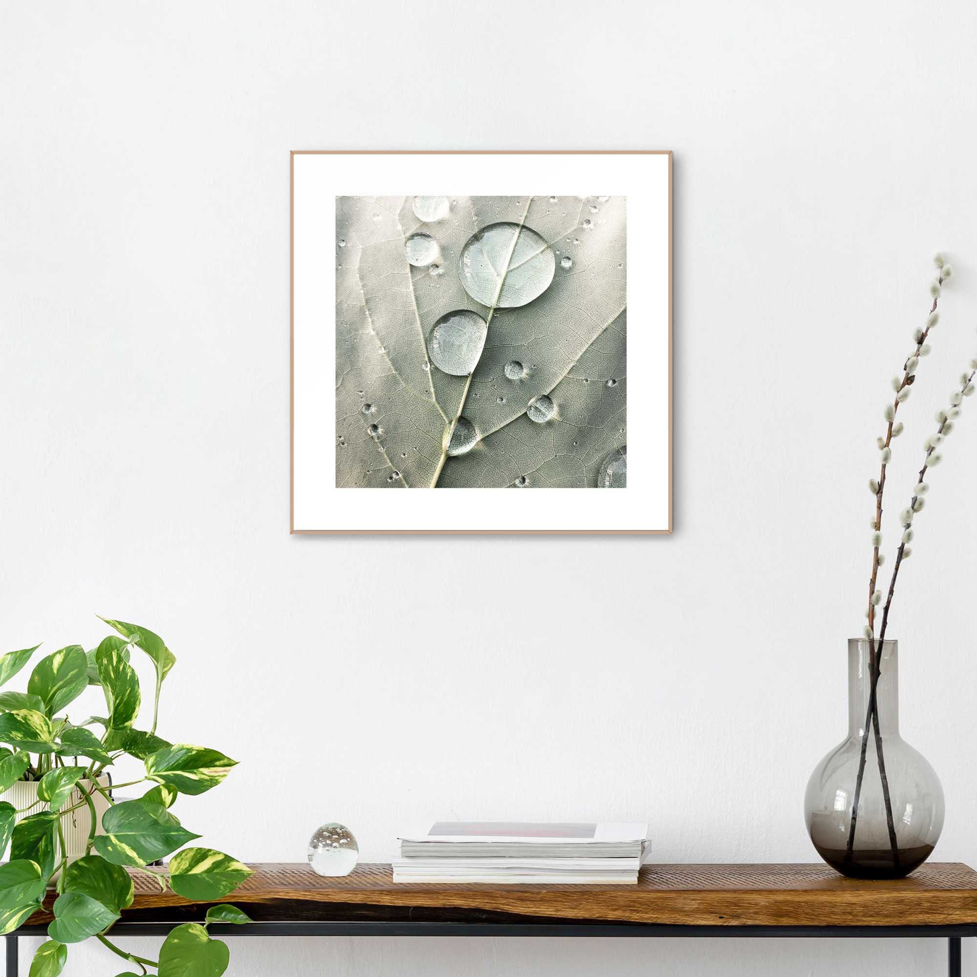 Reinders! Wandbild »Slim Frame Wood 50x50 Dew Drops« bestellen | BAUR