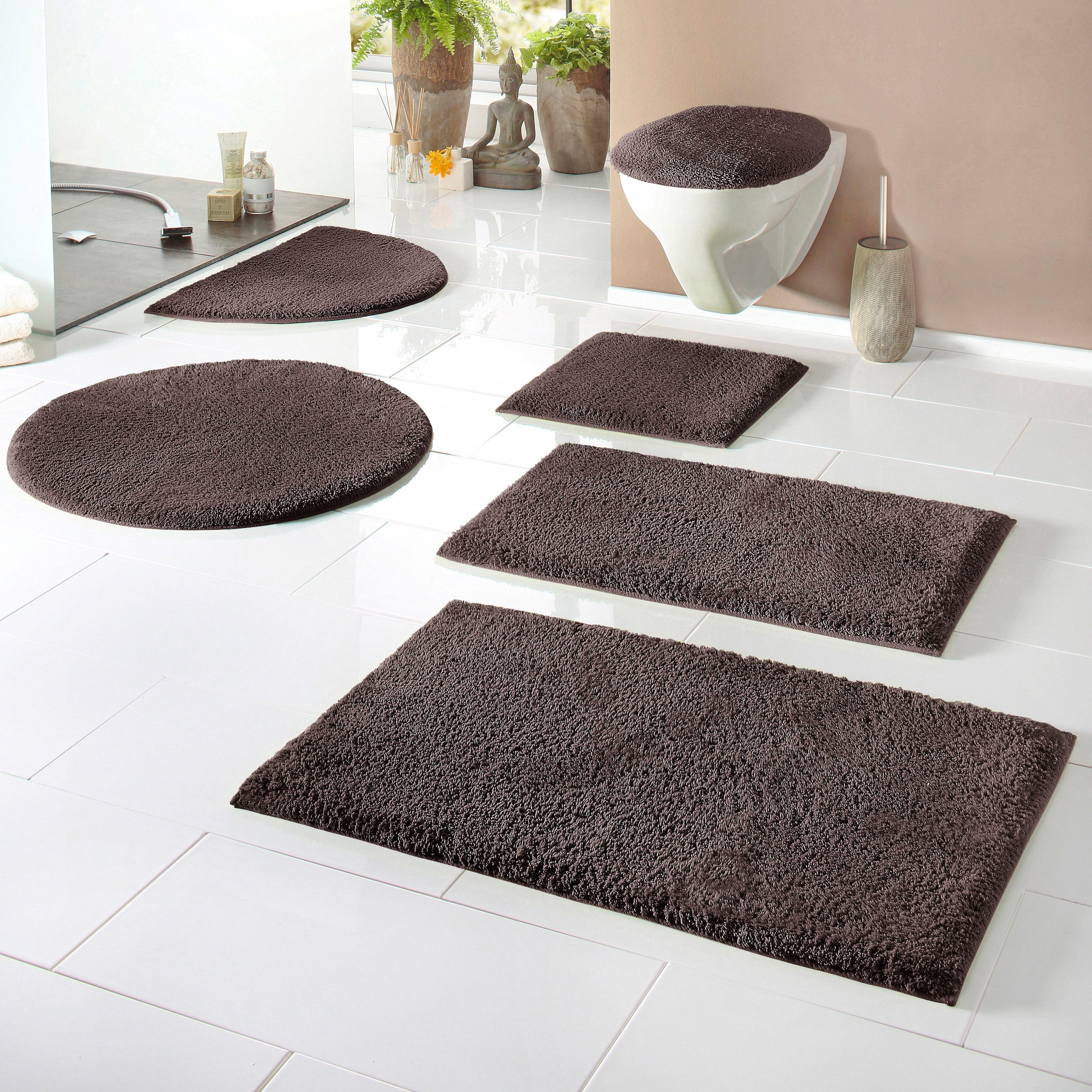 my home Badematte "Maren, Badvorleger, Badezimmer Teppich" Höhe 15 mm rutsc günstig online kaufen