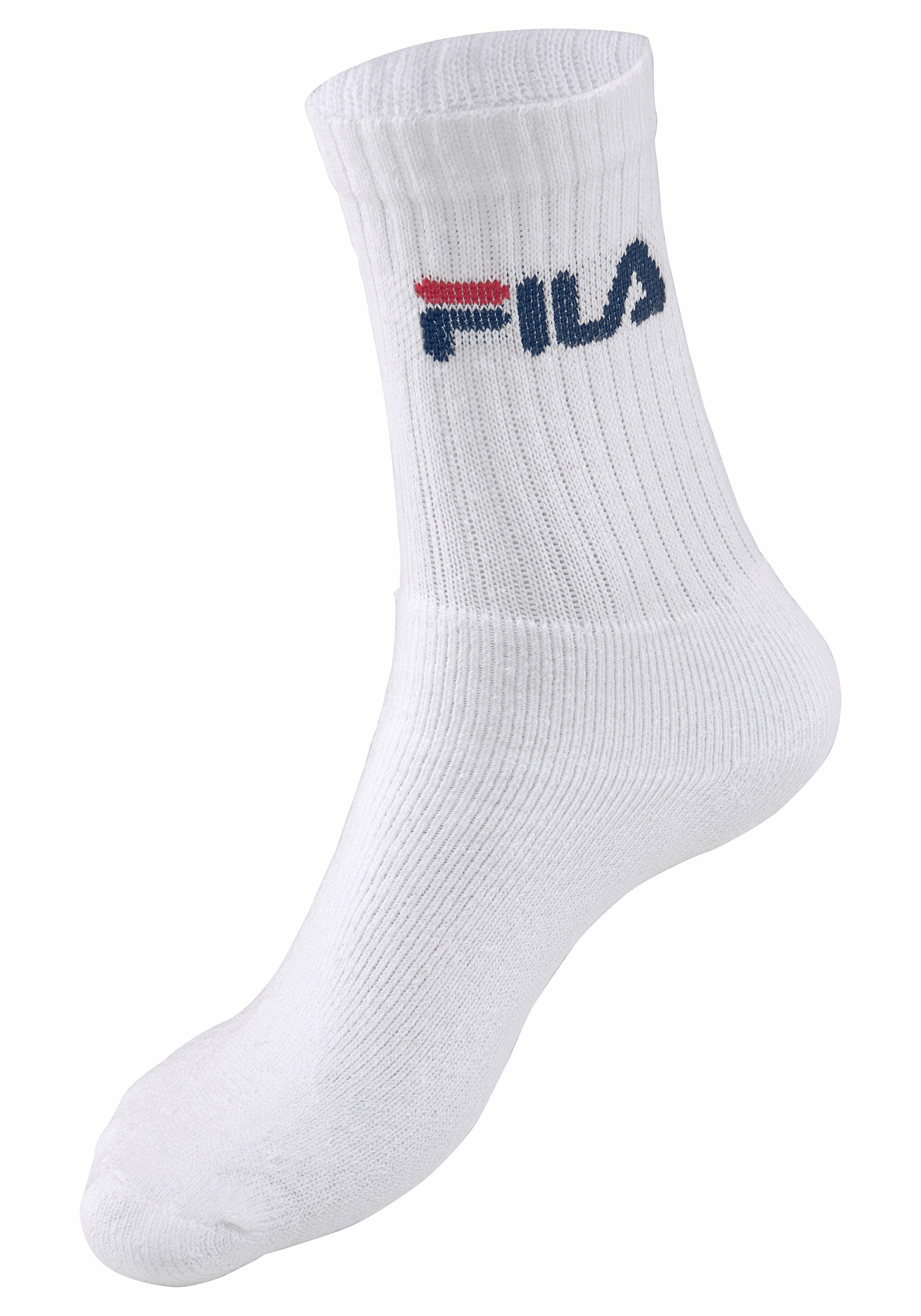 Fila Tennissocken, (3 Paar), mit verstärkten Belastungszonen