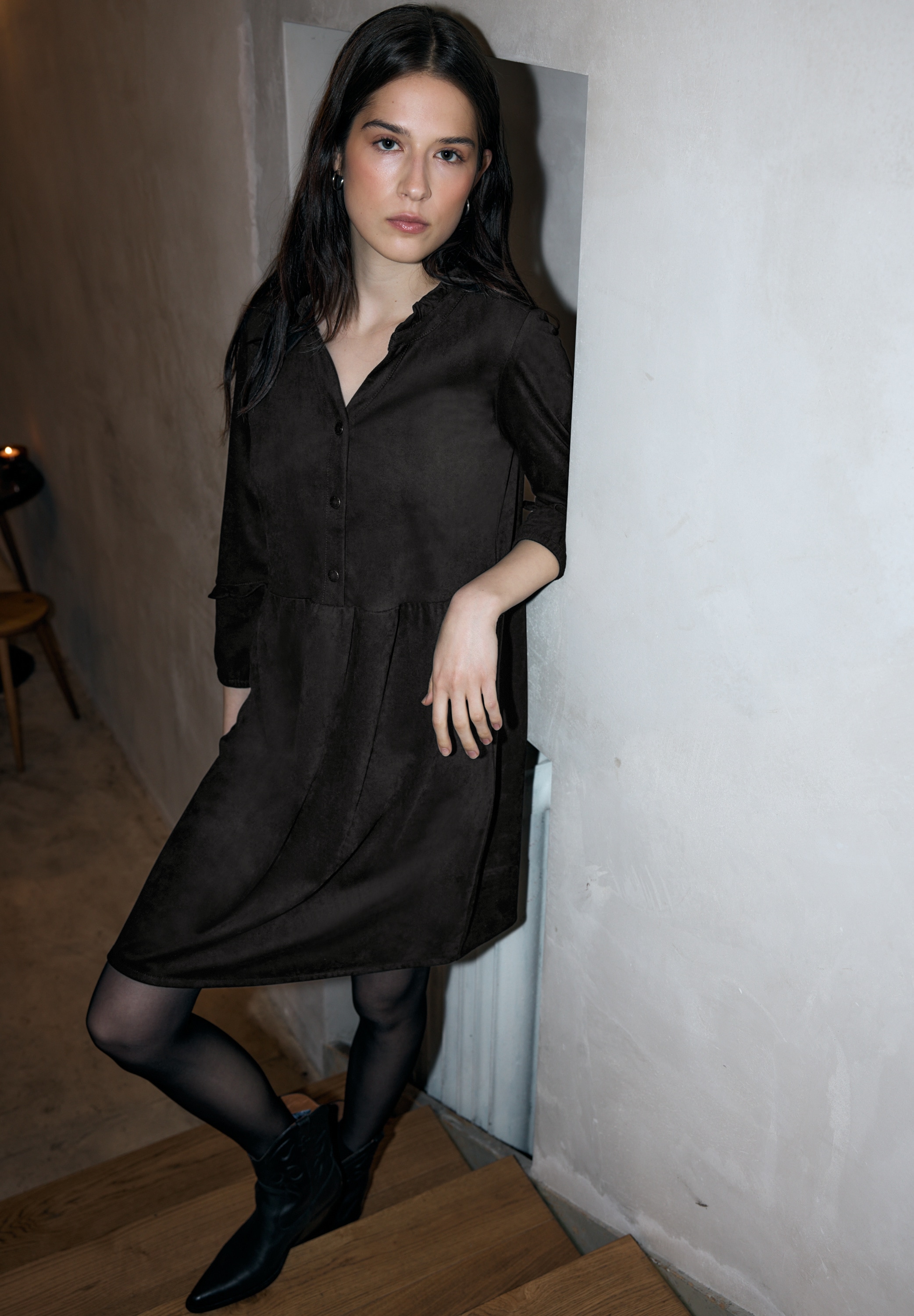 STREET ONE STUDIO Tunikakleid Ohne Taschen knielang günstig online kaufen