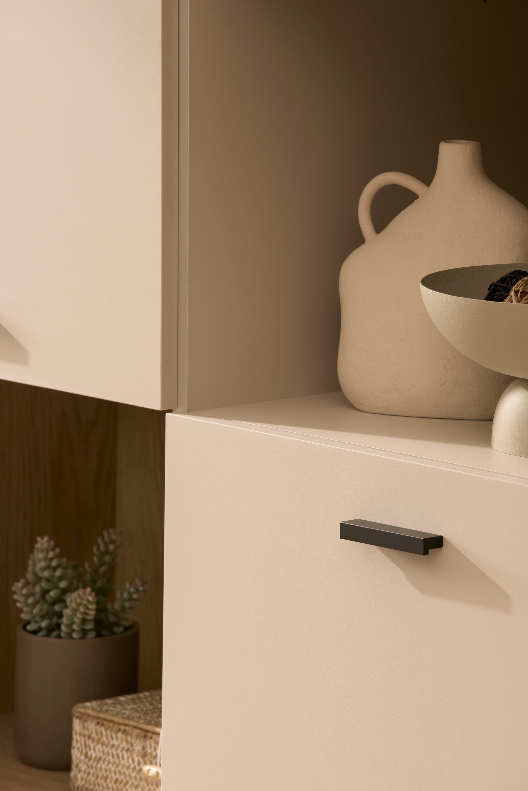 Home affaire Regalelement »Fredericia, modernes Regal, Kommode in Kaschmir, Highboard, Standregal« ausreichend Stauraum, offene & geschlossene Fächer, 105 cm breit