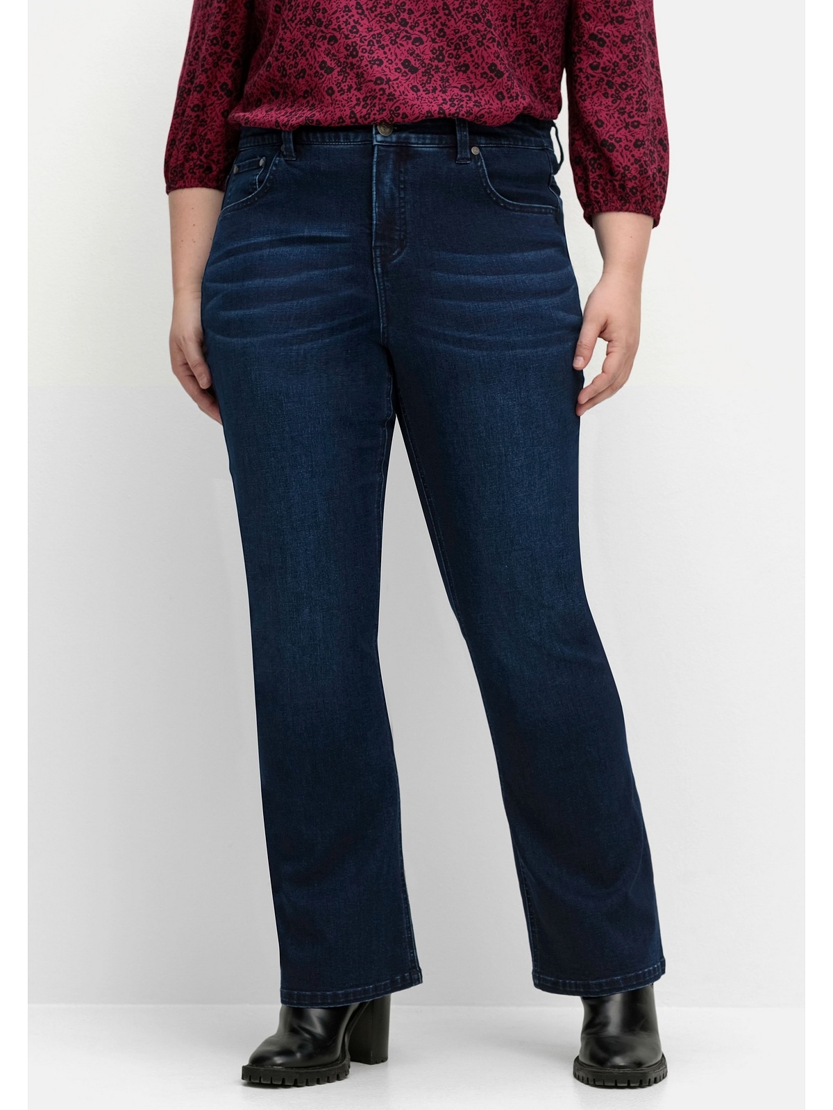 Sheego Stretch-Jeans »Große Größen«, mit und Bodyforming-Effekt Catfaces | online kaufen BAUR