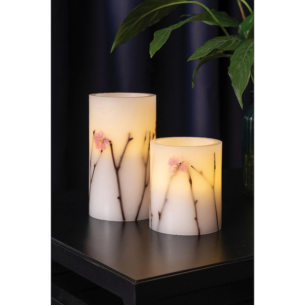 Pauleen LED-Kerze »Shiny Blossom Candle 2er Set«